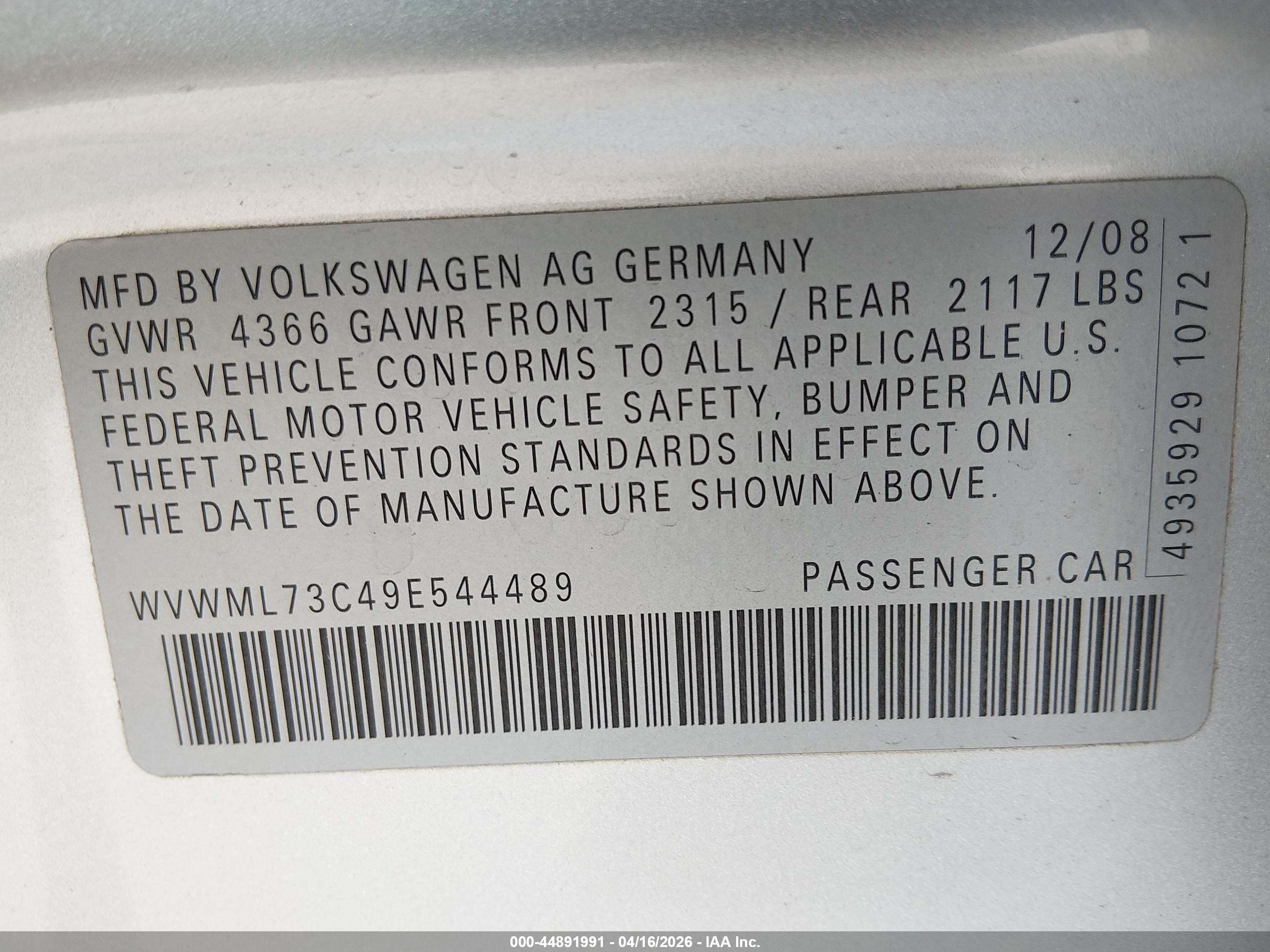 VOLKSWAGEN CC image 9