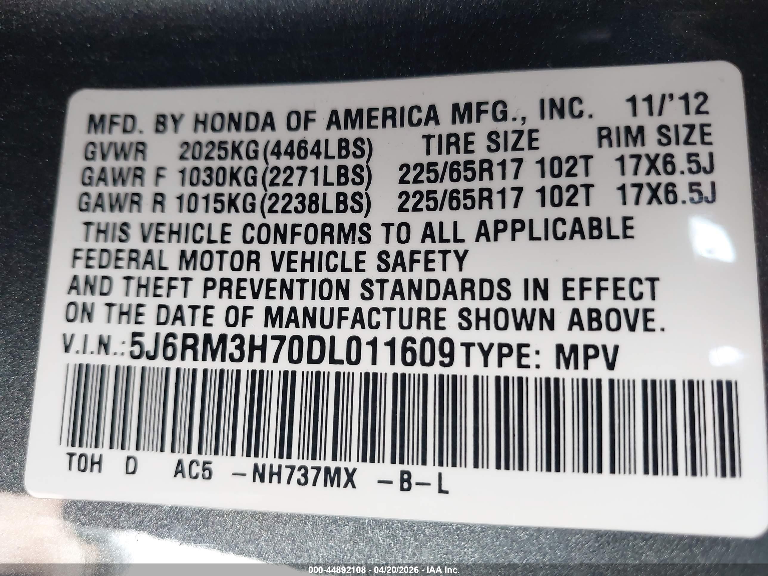 HONDA CR-V image 9