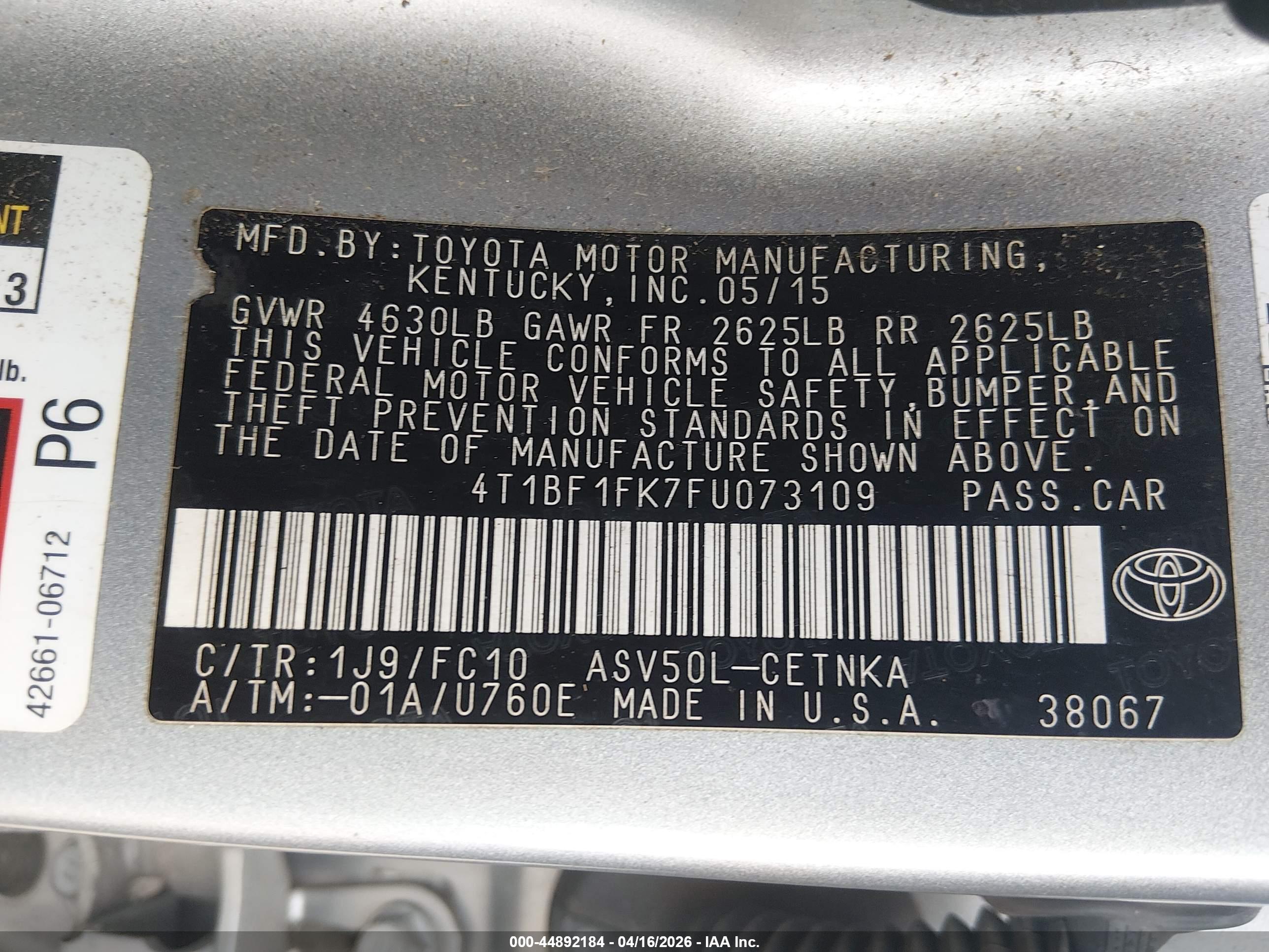 TOYOTA CAMRY image 9