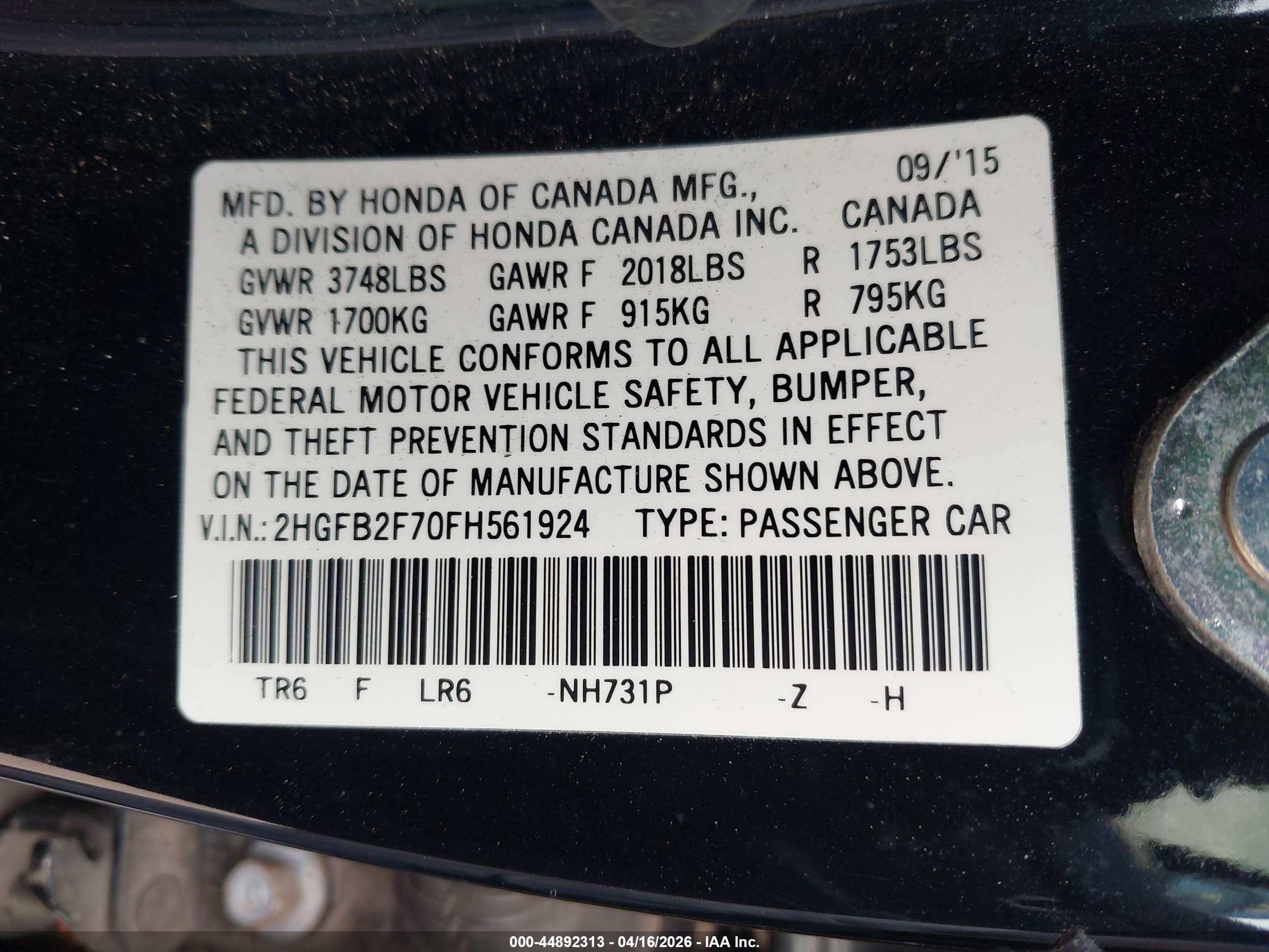 HONDA CIVIC image 9
