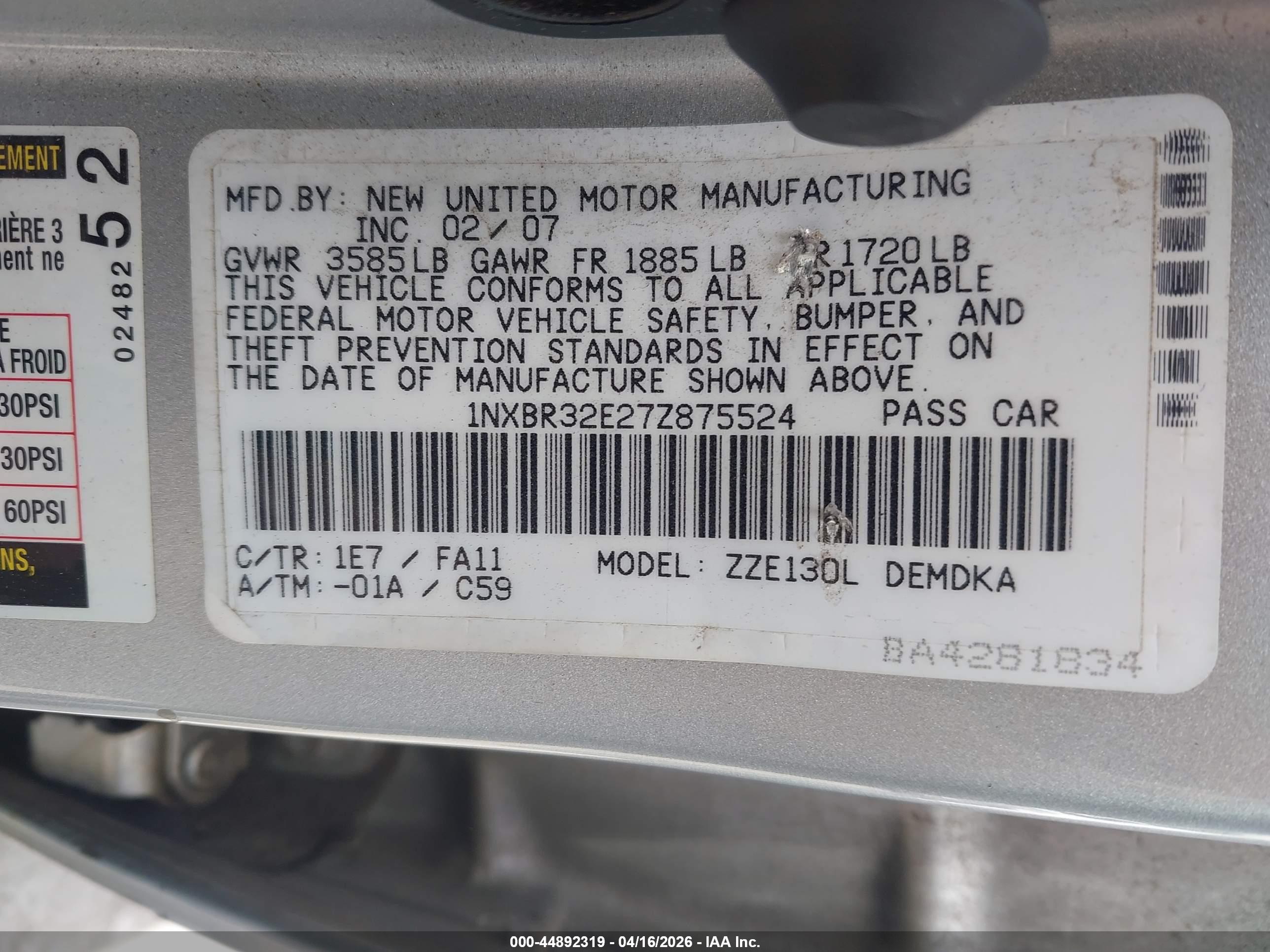 TOYOTA COROLLA image 9