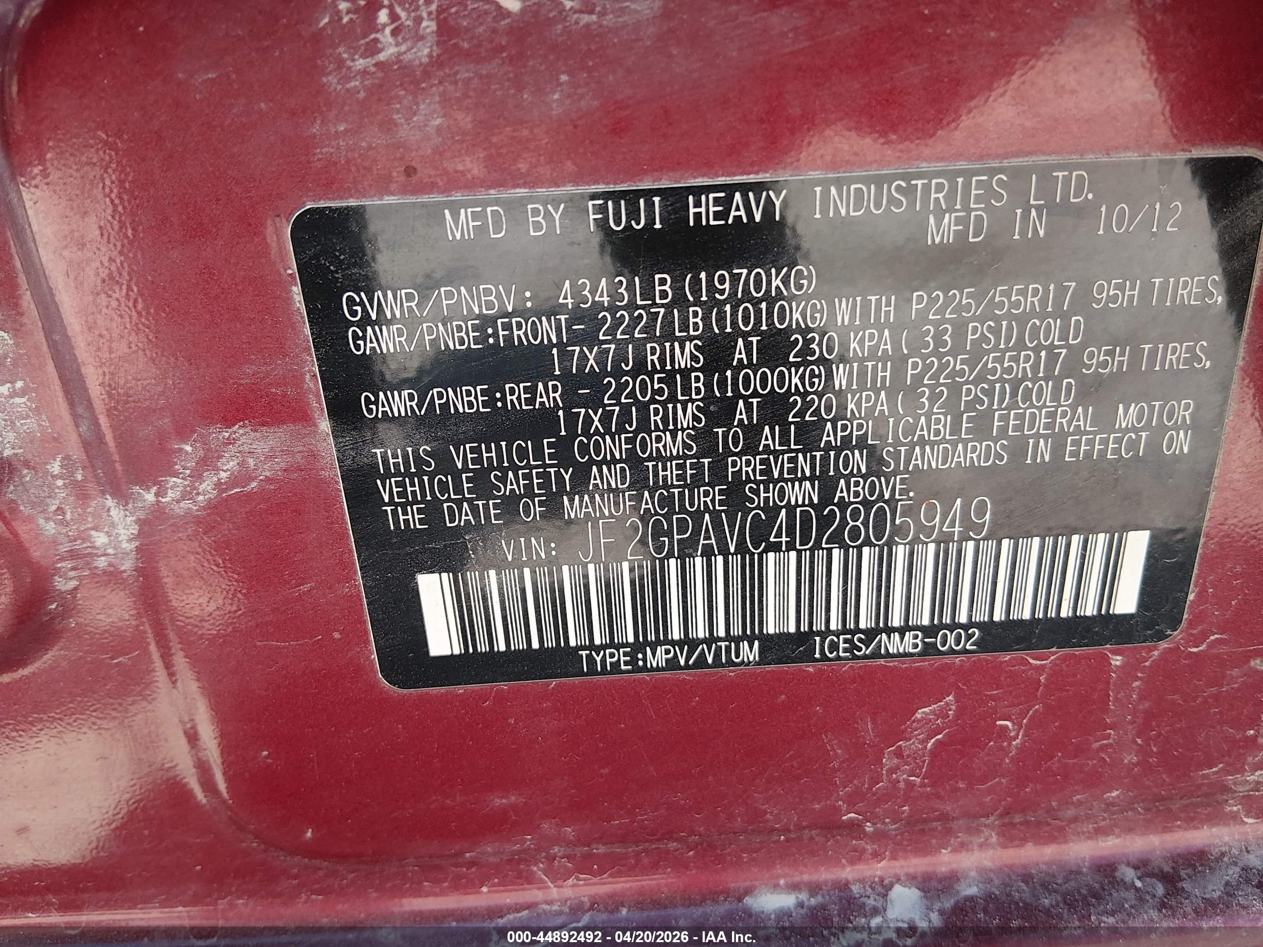 SUBARU XV image 9