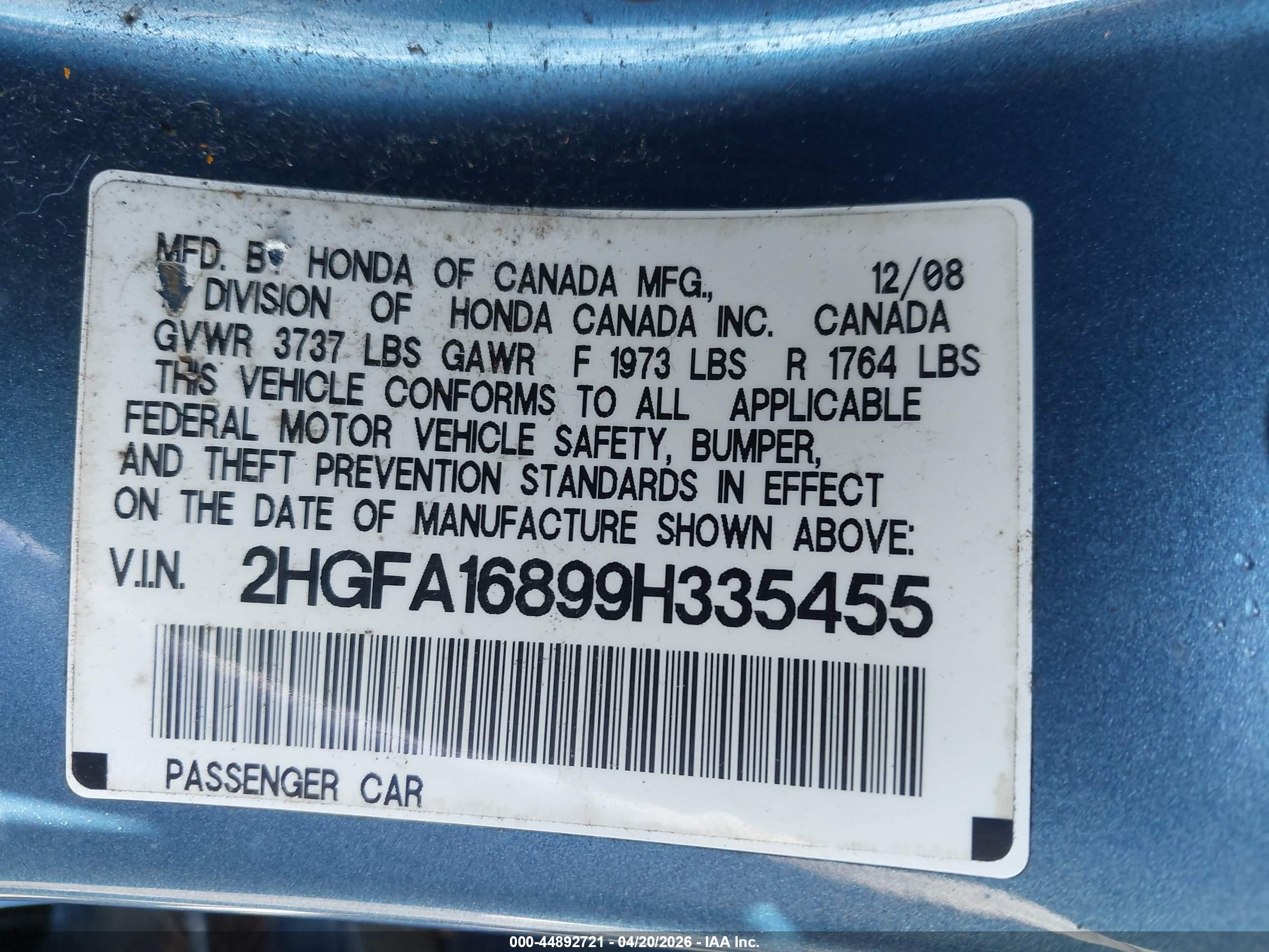 HONDA CIVIC image 9