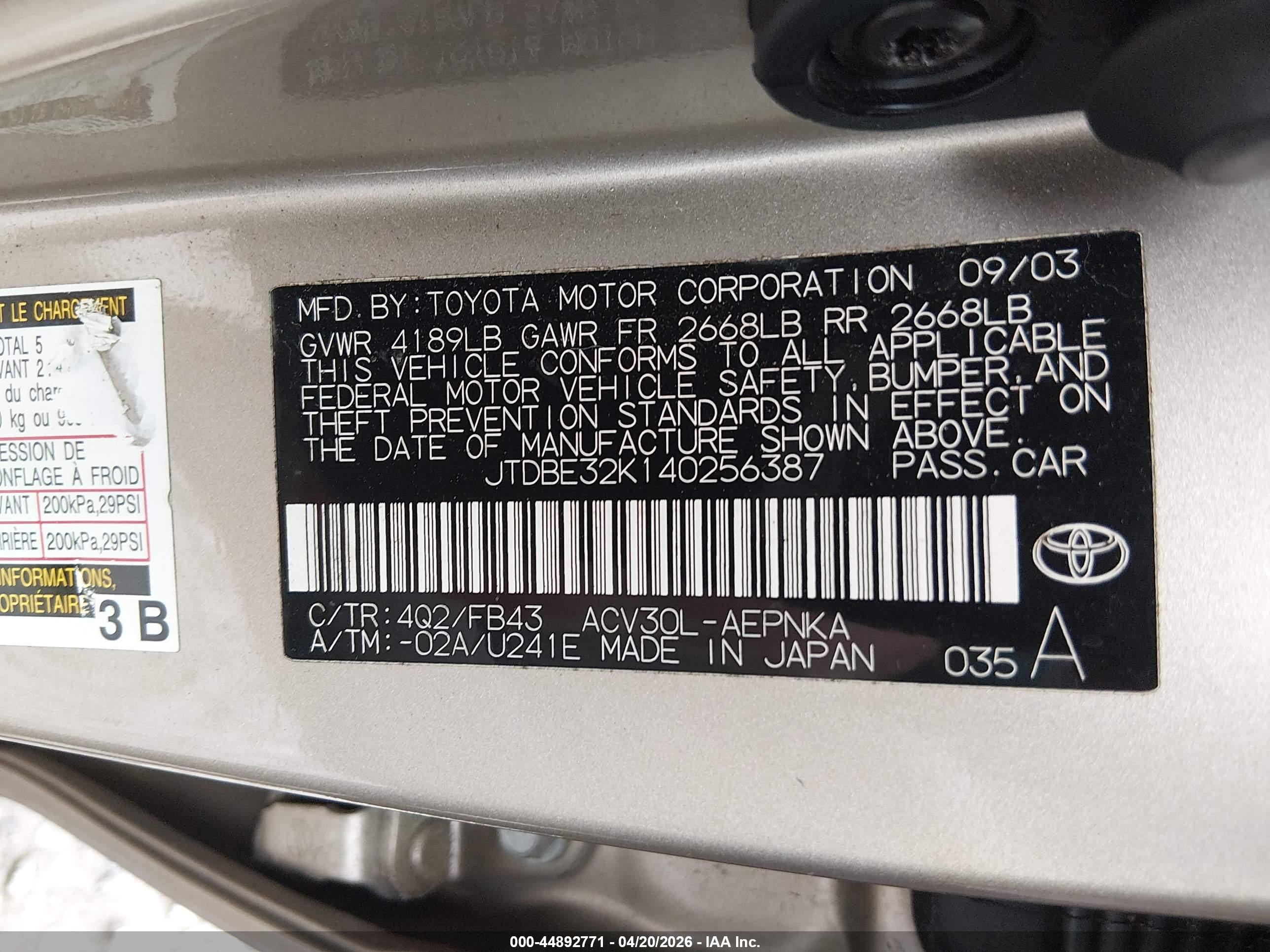 TOYOTA CAMRY image 9