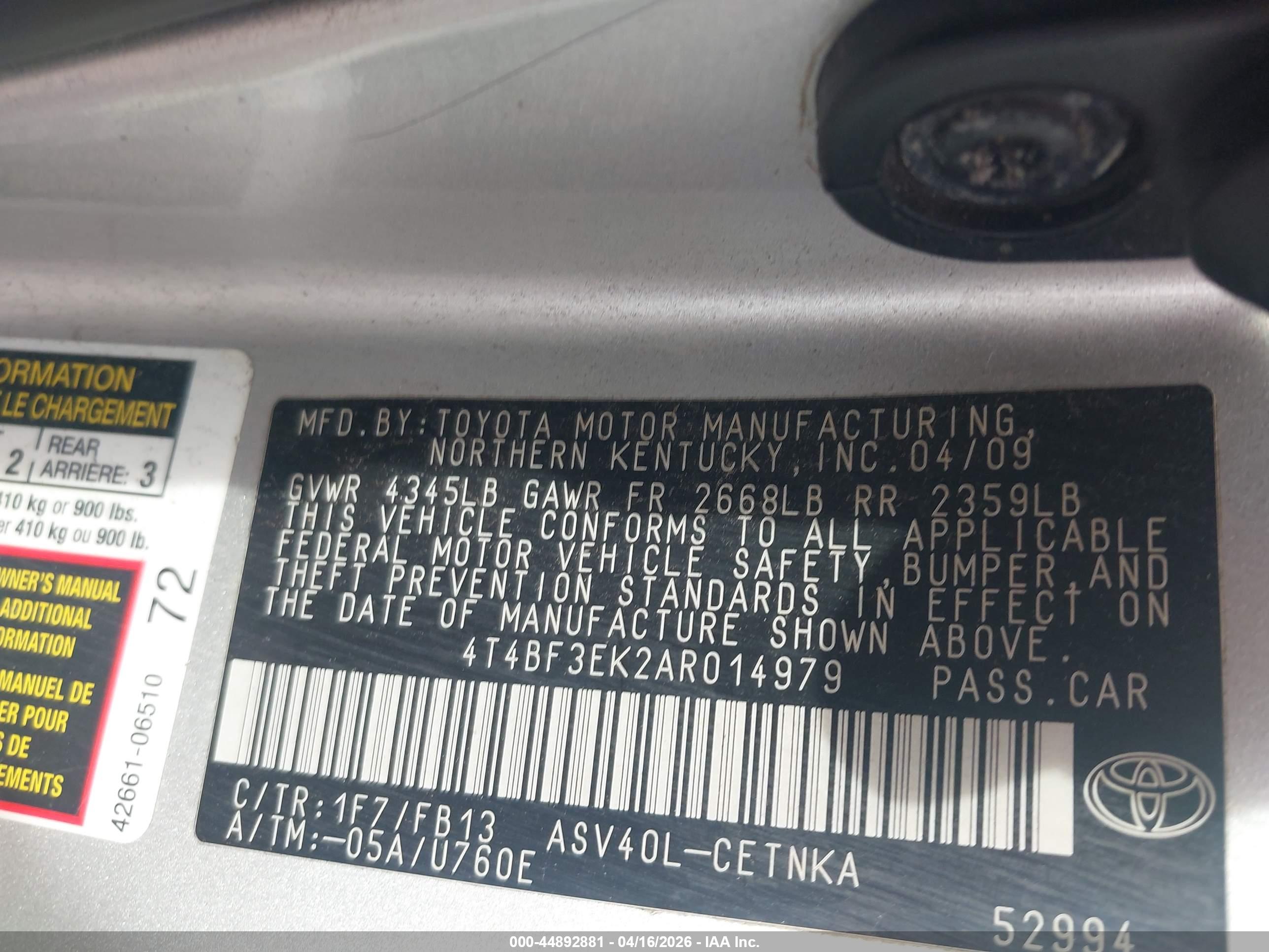 TOYOTA CAMRY image 9