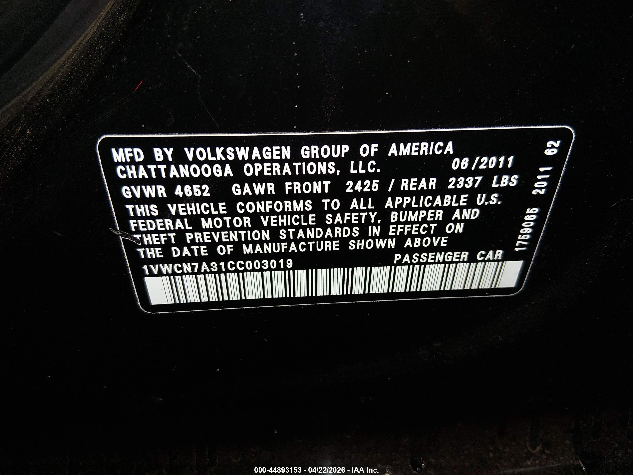 VOLKSWAGEN PASSAT image 9