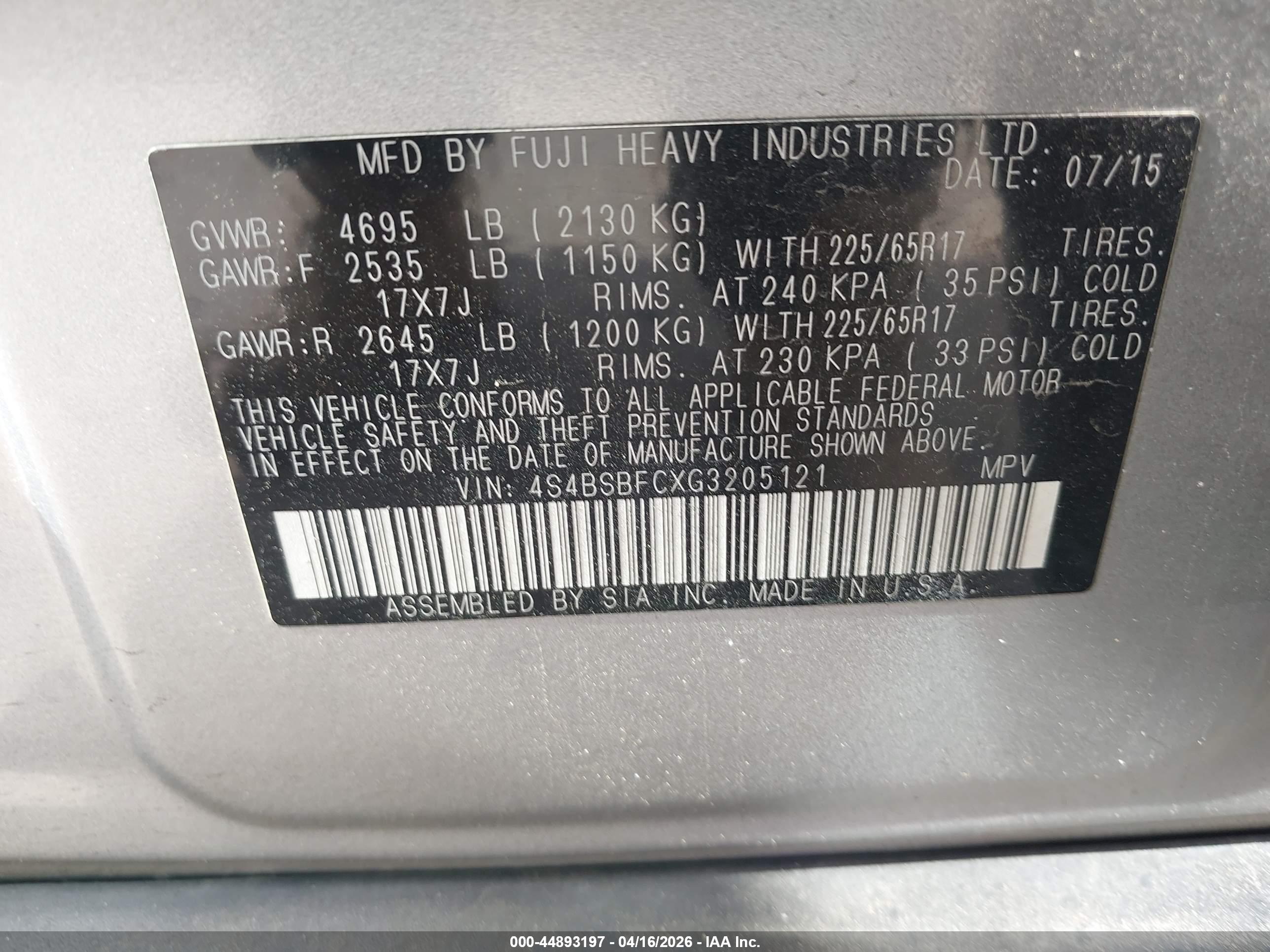 SUBARU OUTBACK image 9