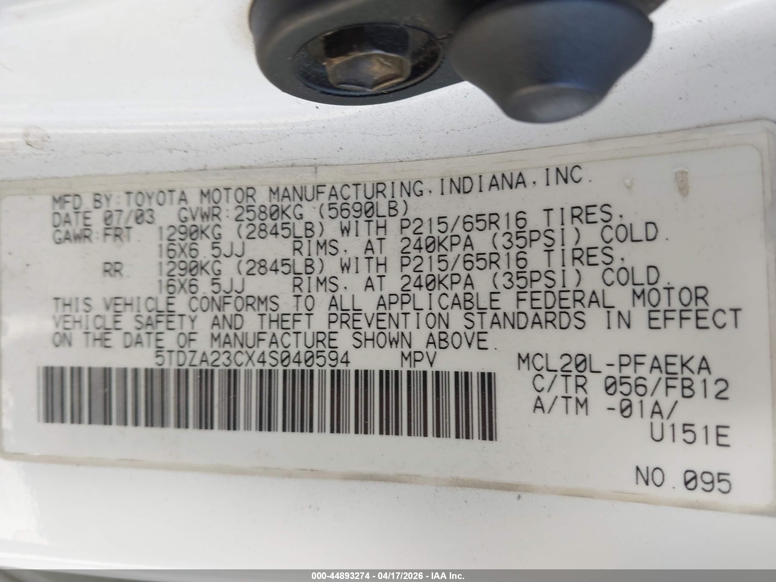 TOYOTA SIENNA image 9