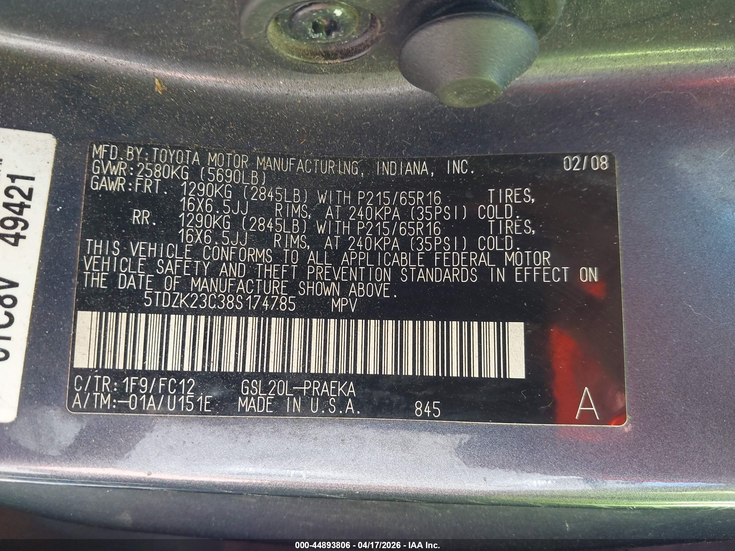 TOYOTA SIENNA image 9