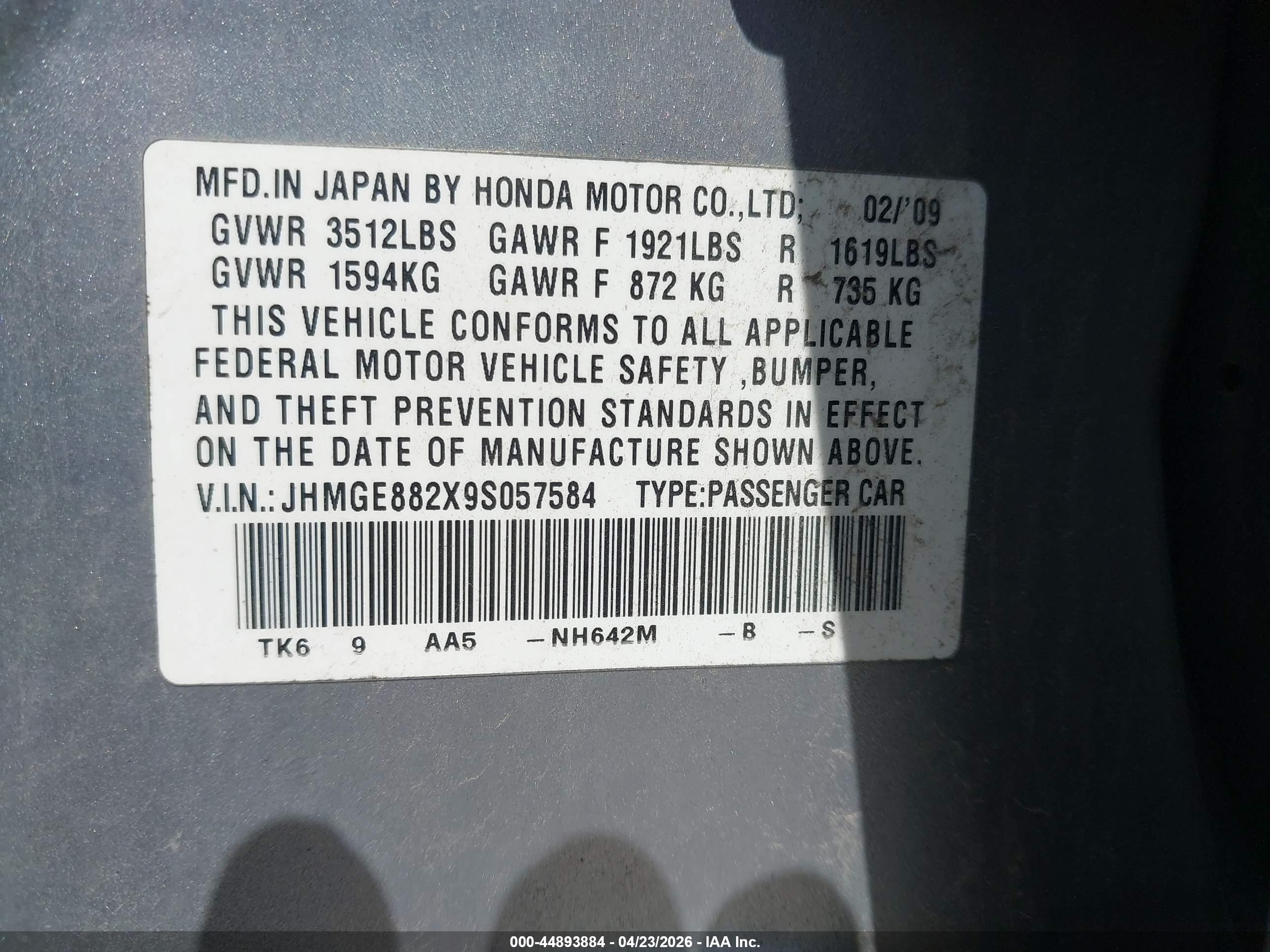HONDA FIT image 9