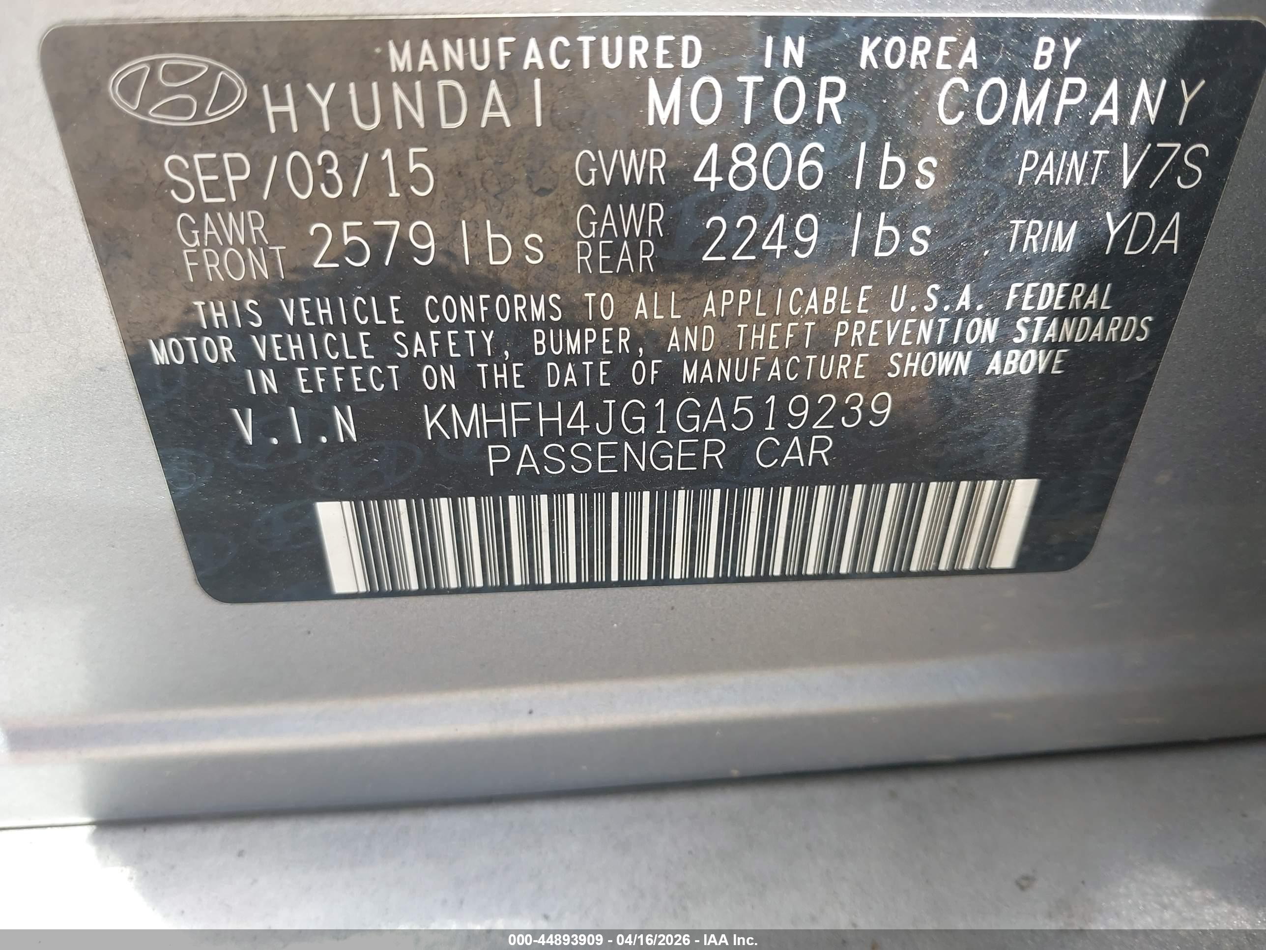 HYUNDAI AZERA image 9