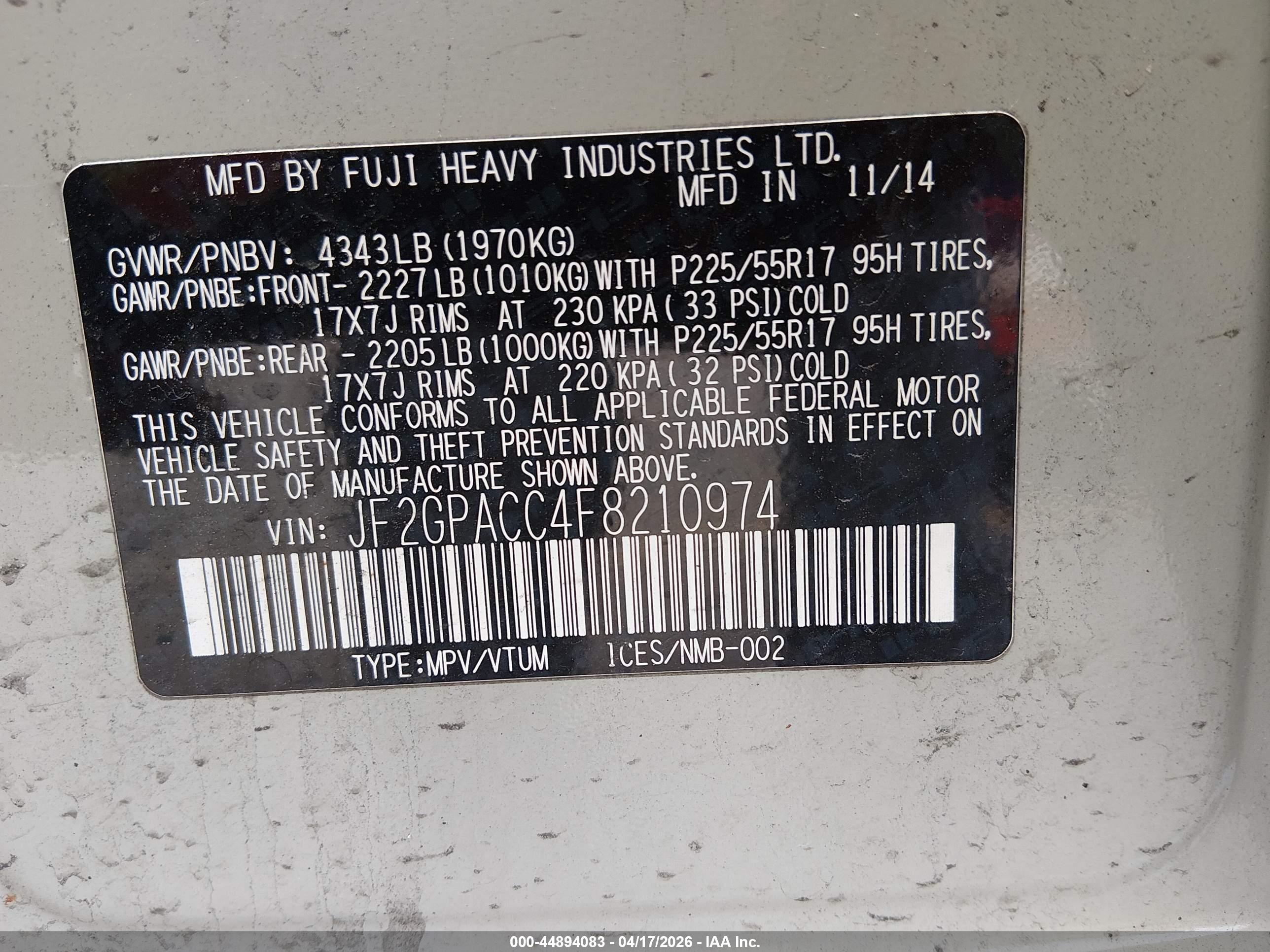 SUBARU XV image 9