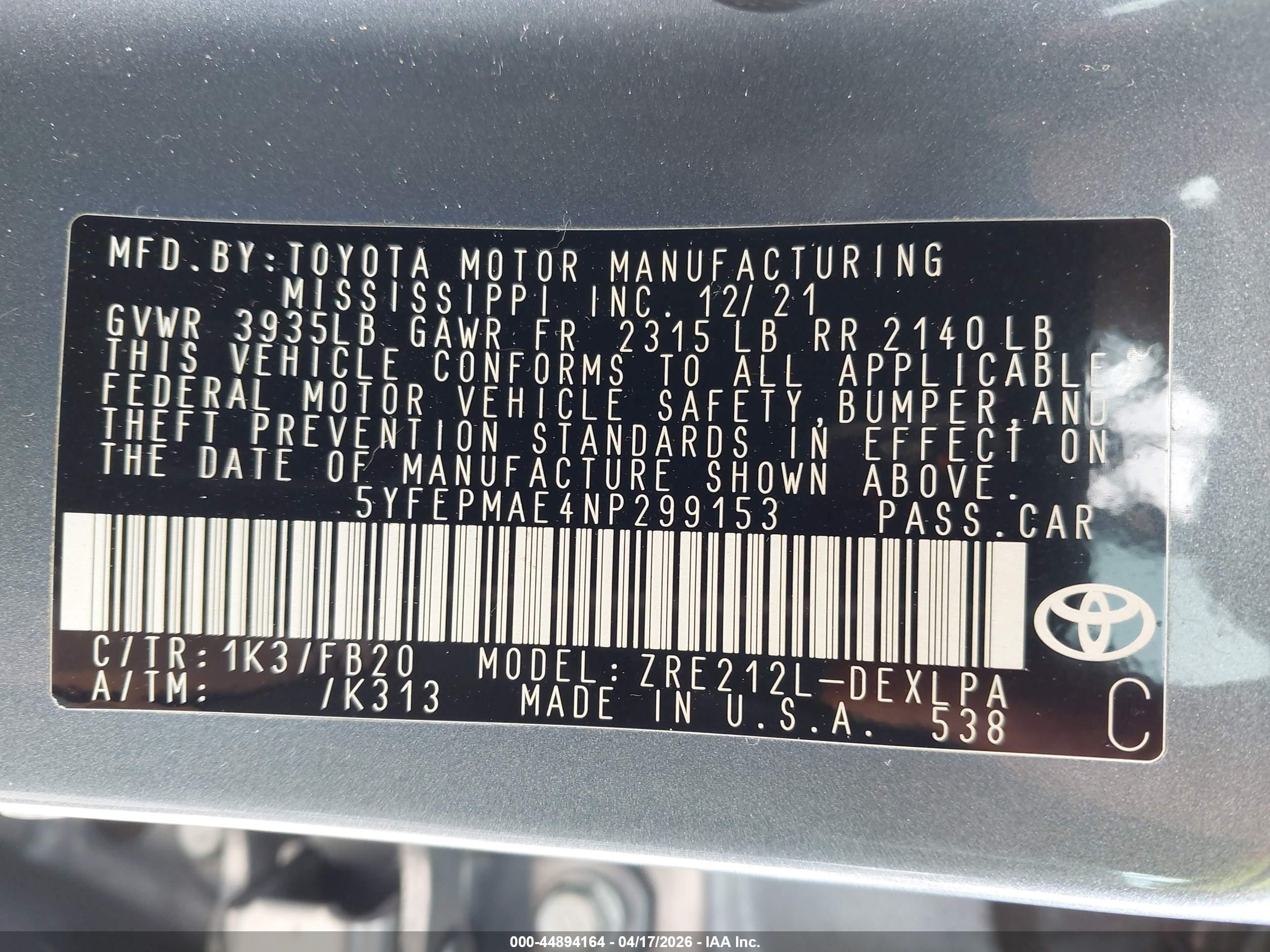 TOYOTA COROLLA image 9