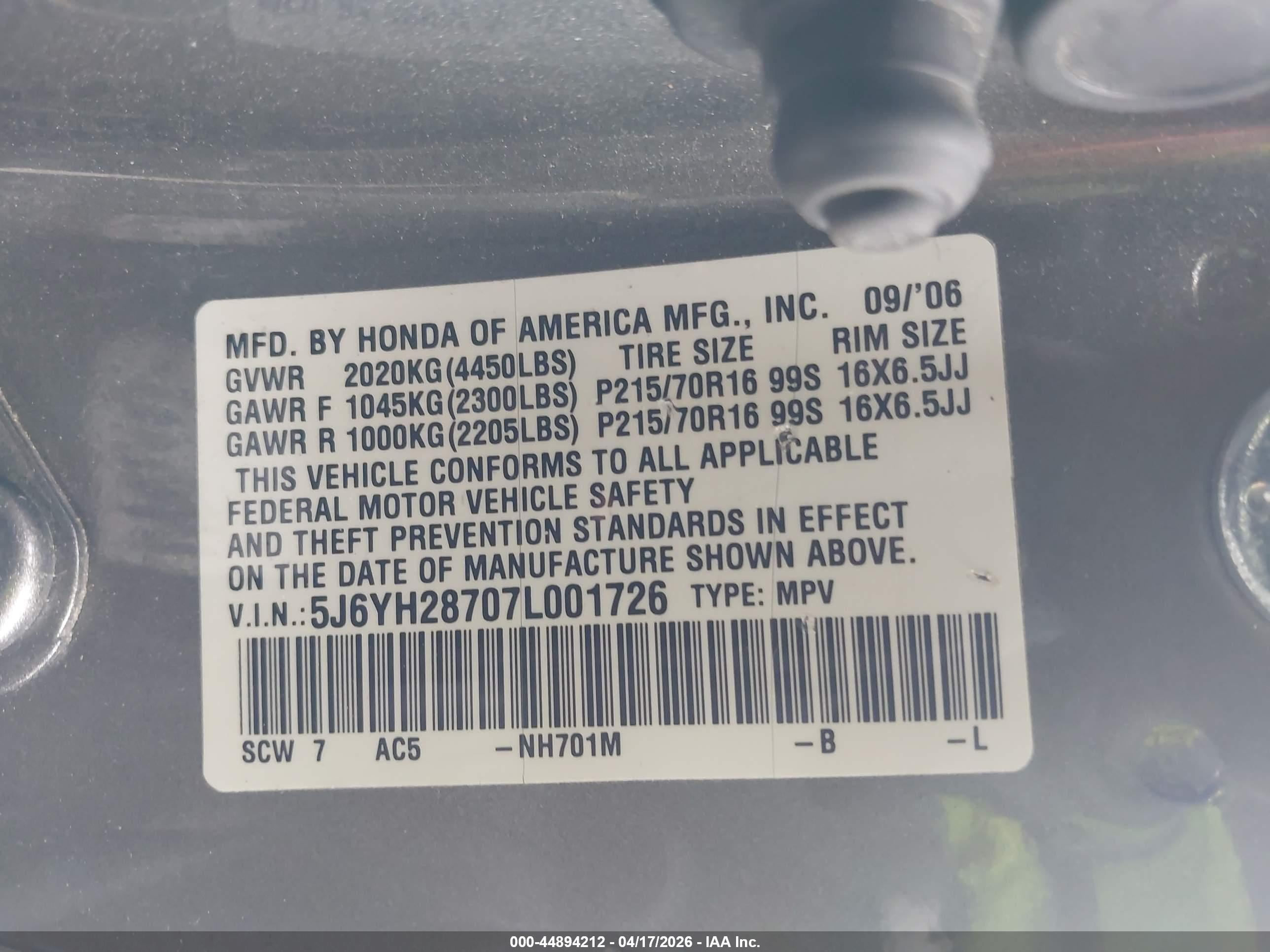 HONDA ELEMENT image 9