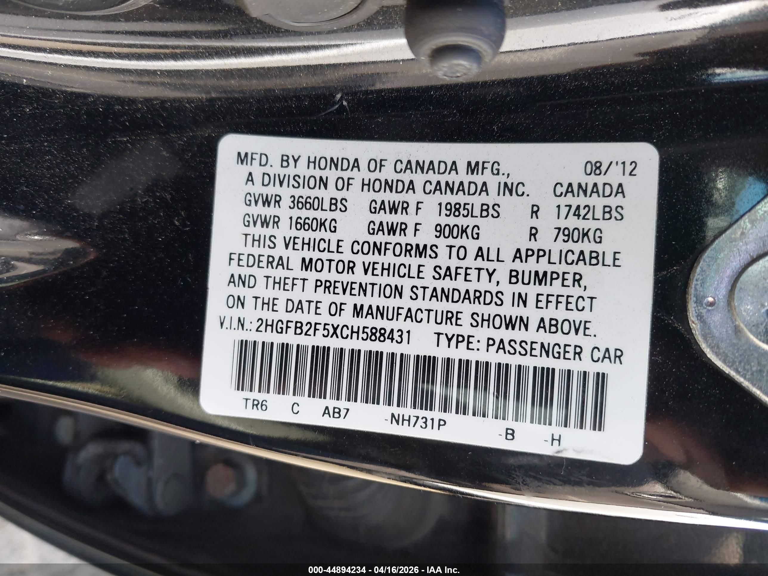 HONDA CIVIC image 9