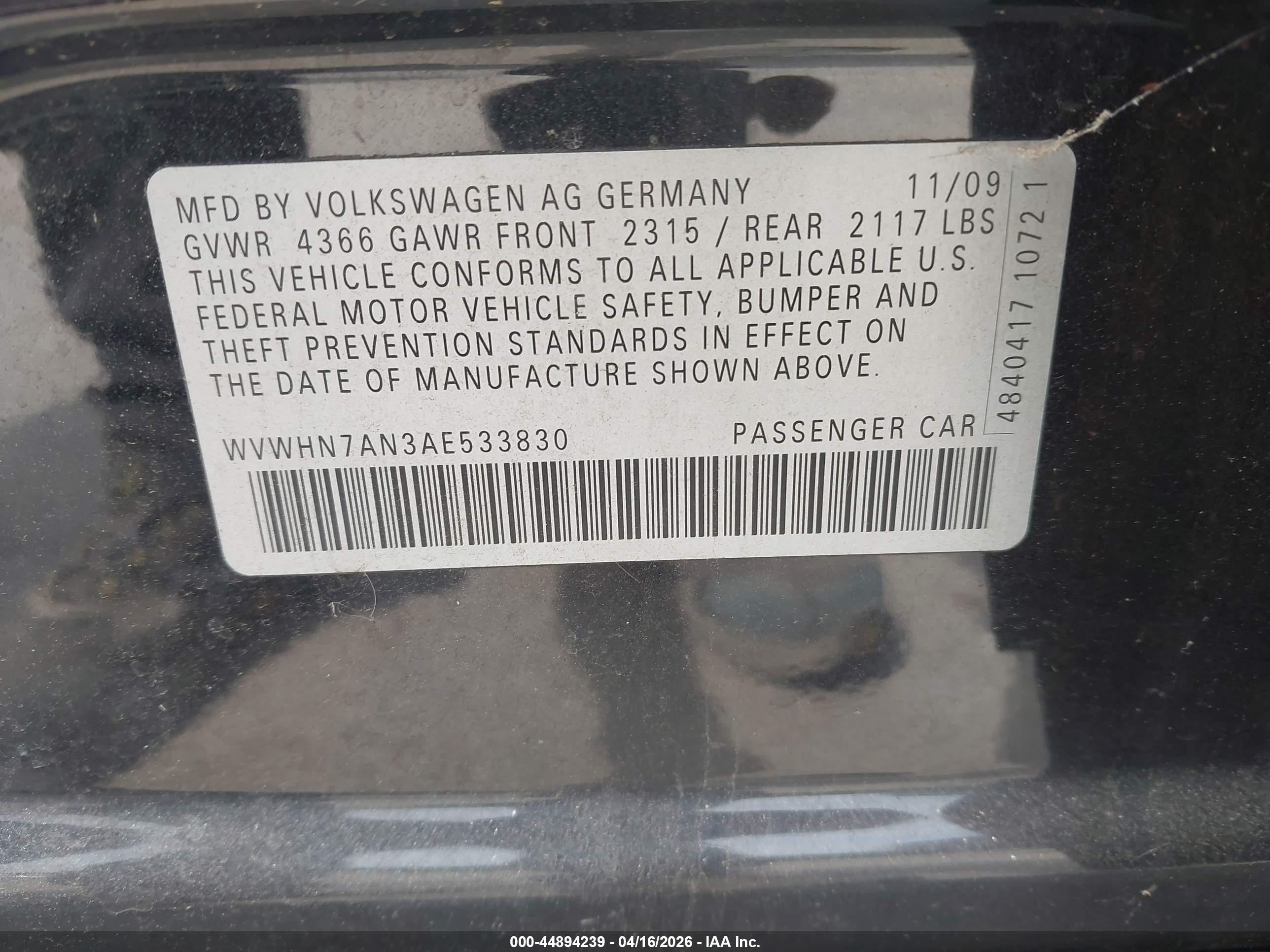 VOLKSWAGEN CC image 9