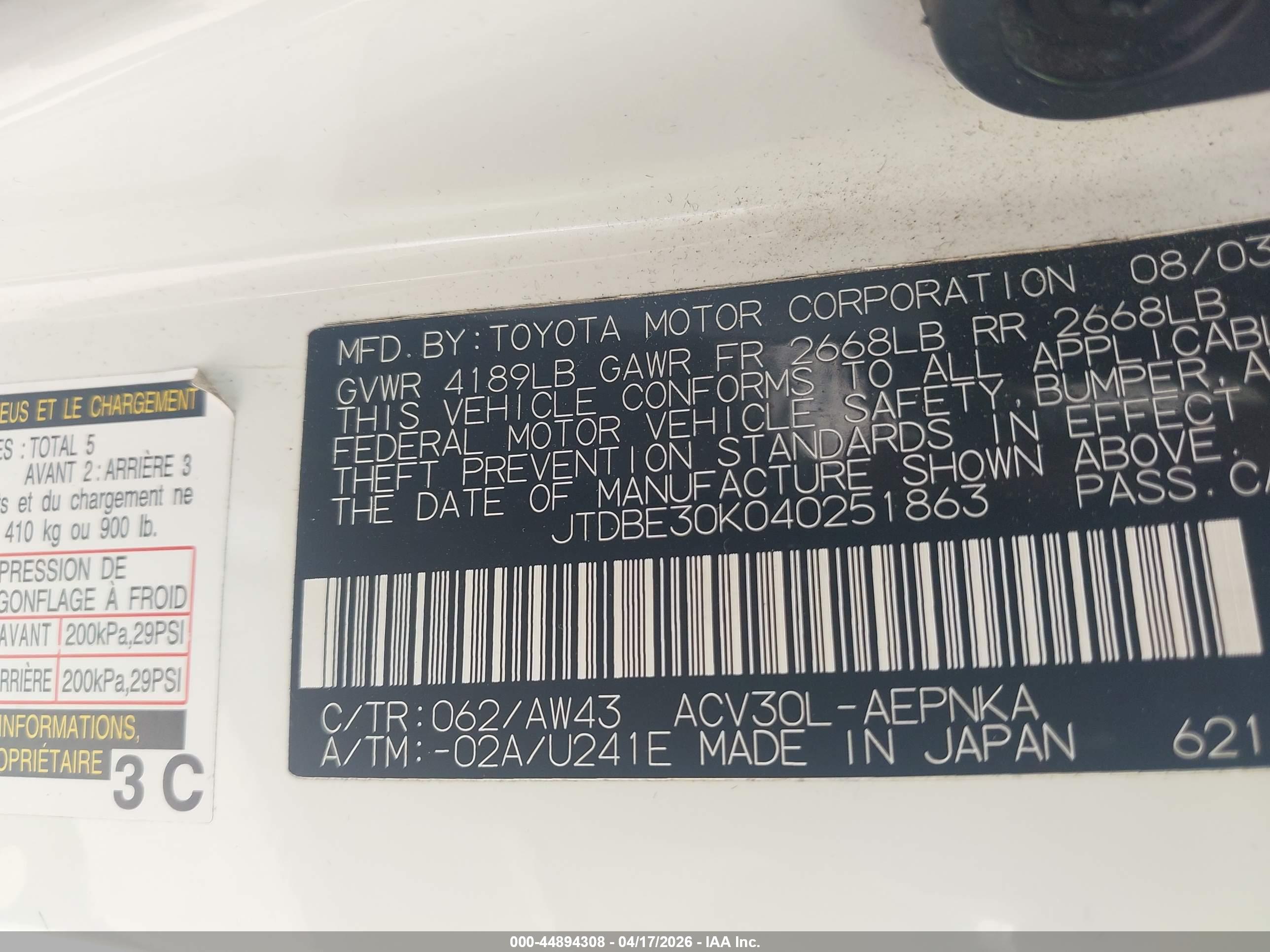 TOYOTA CAMRY image 9