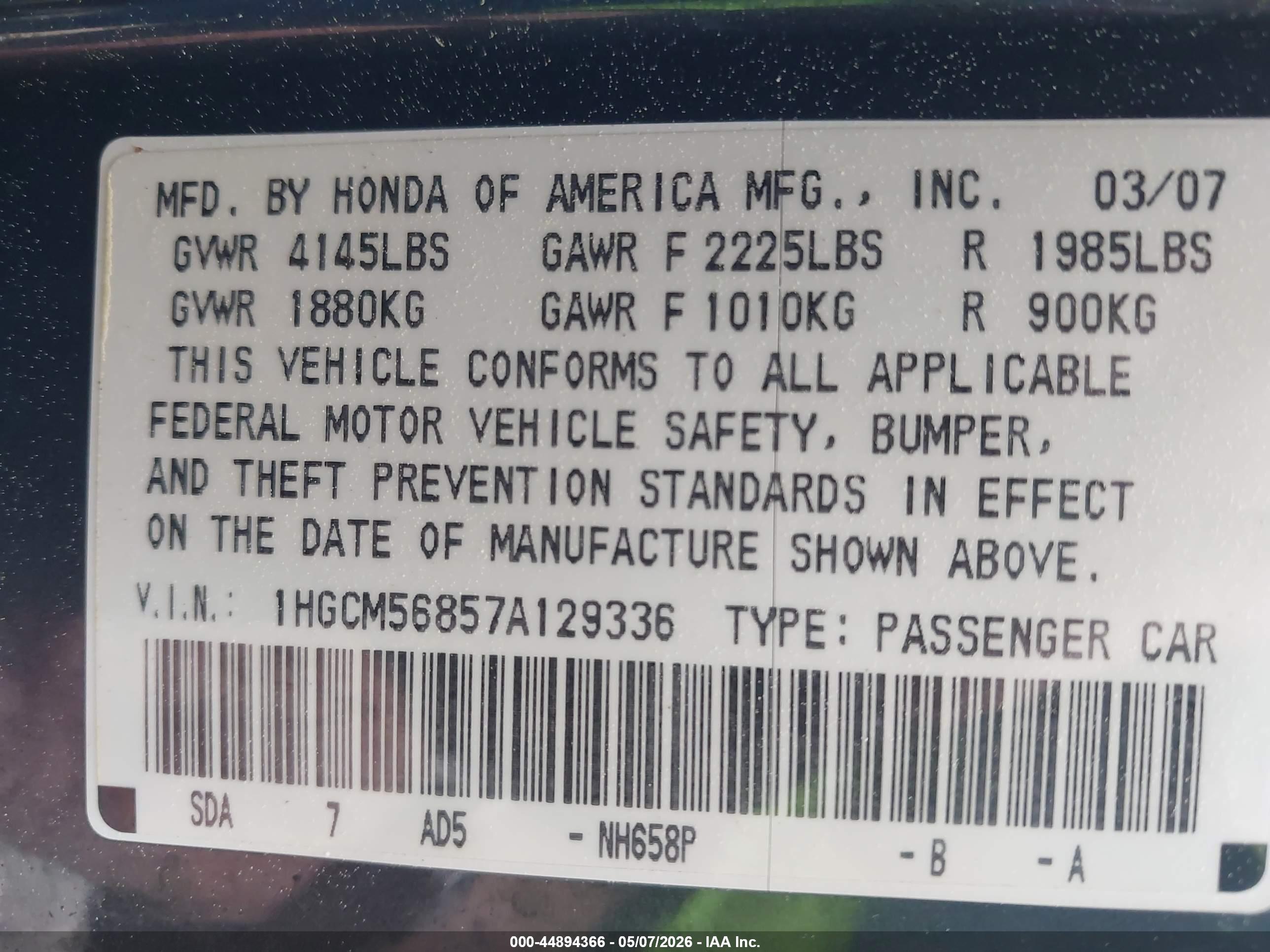 HONDA ACCORD image 9