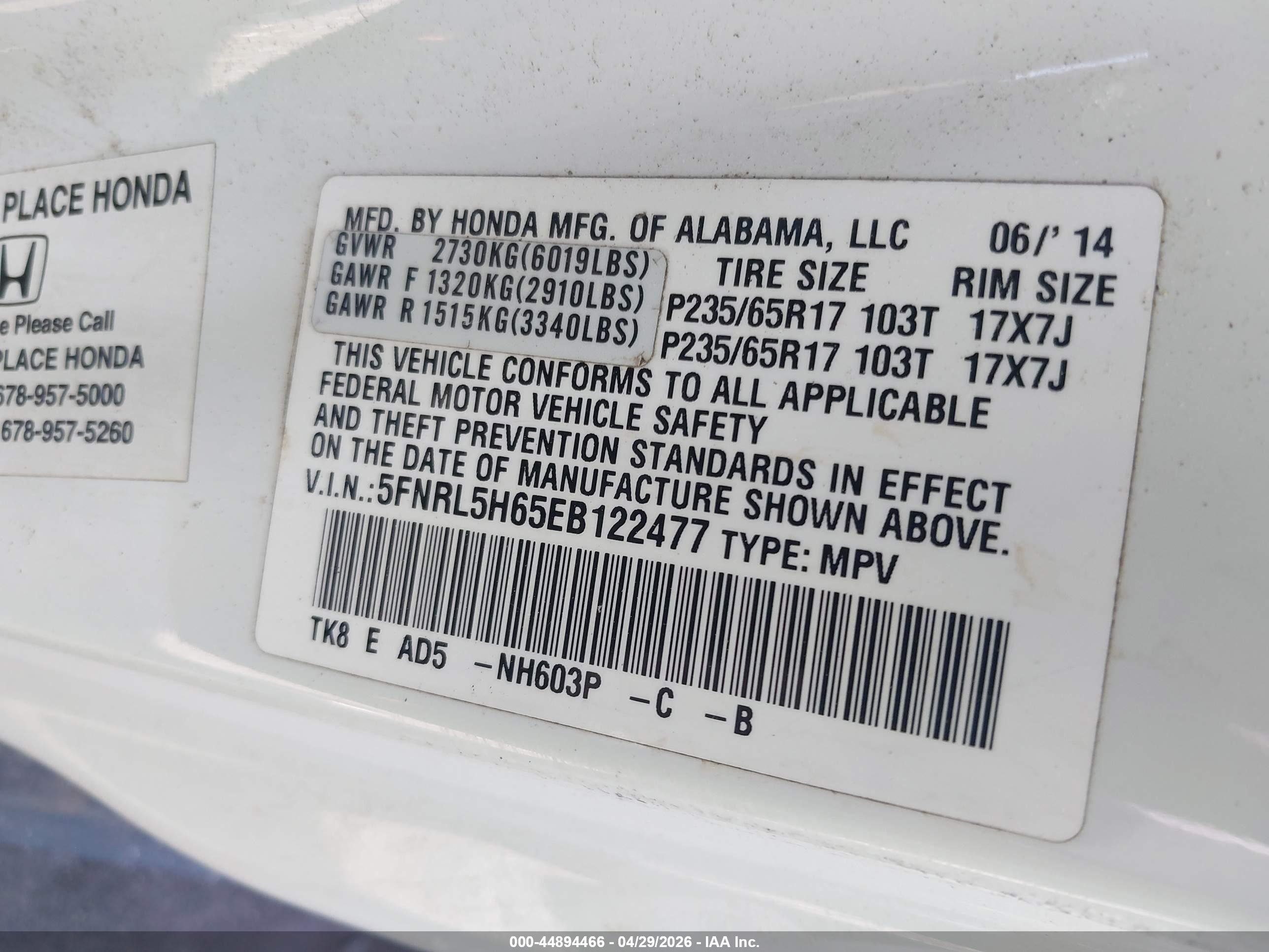HONDA ODYSSEY image 9