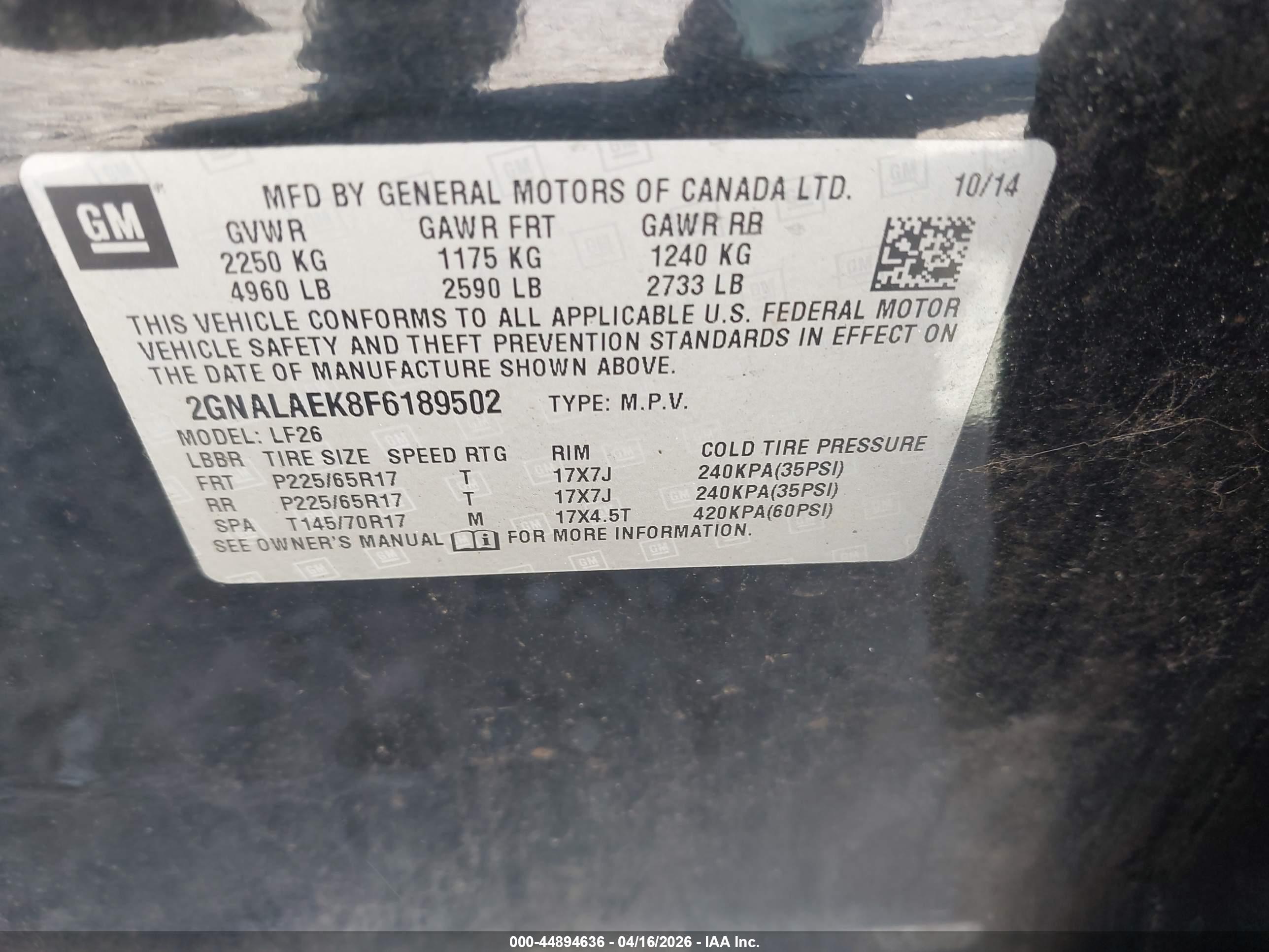 CHEVROLET EQUINOX image 9
