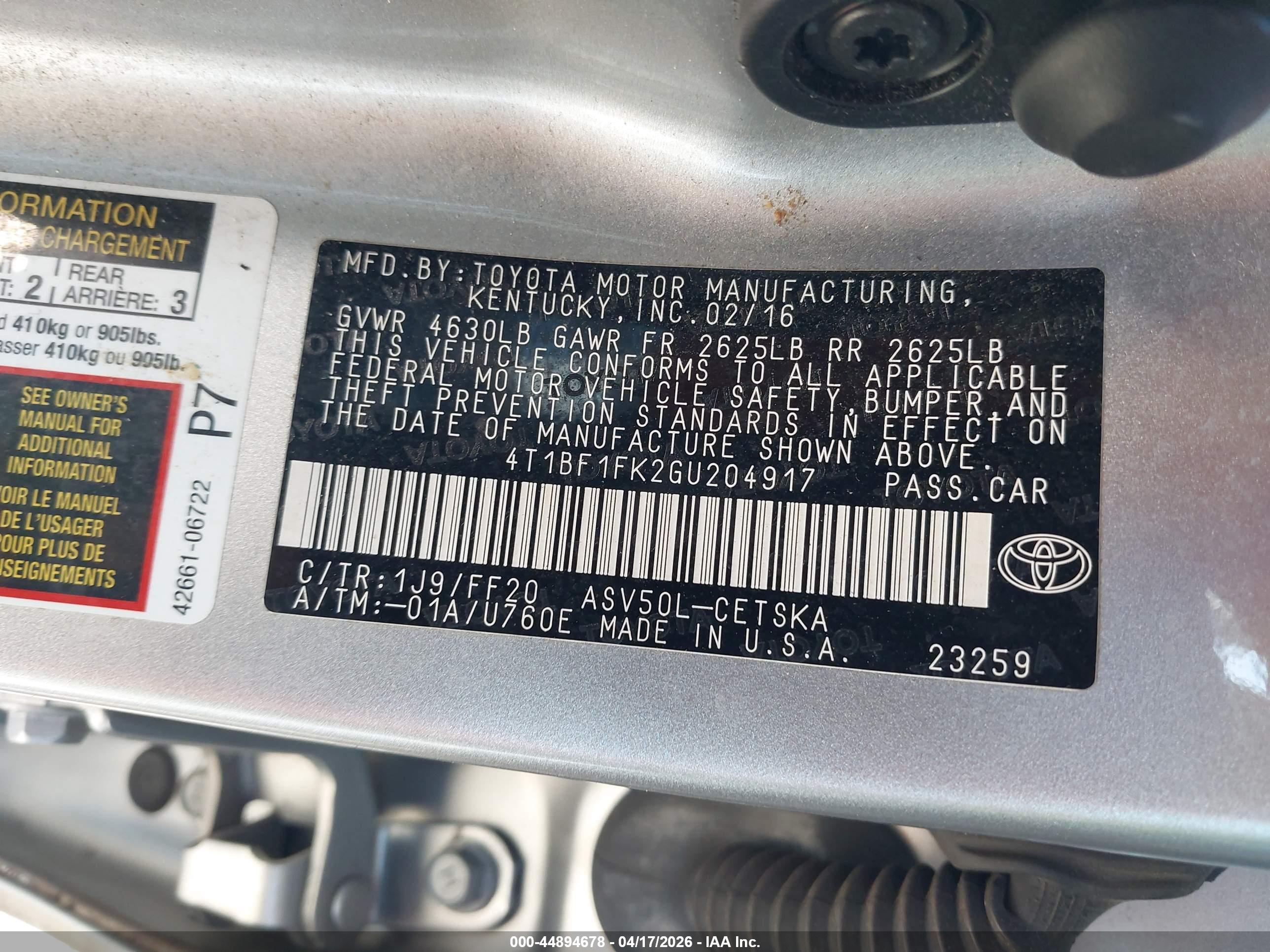 TOYOTA CAMRY image 9
