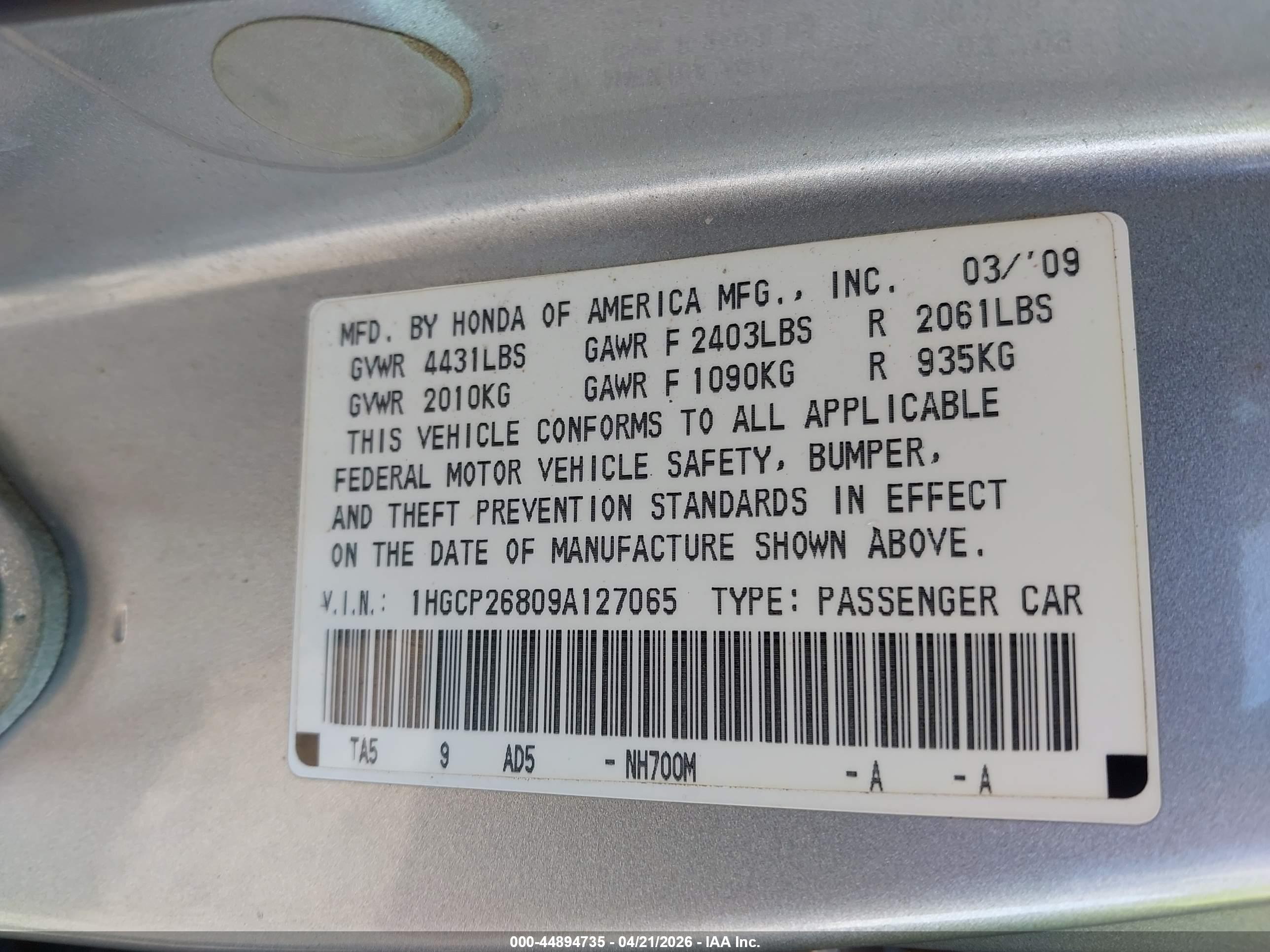 HONDA ACCORD image 9