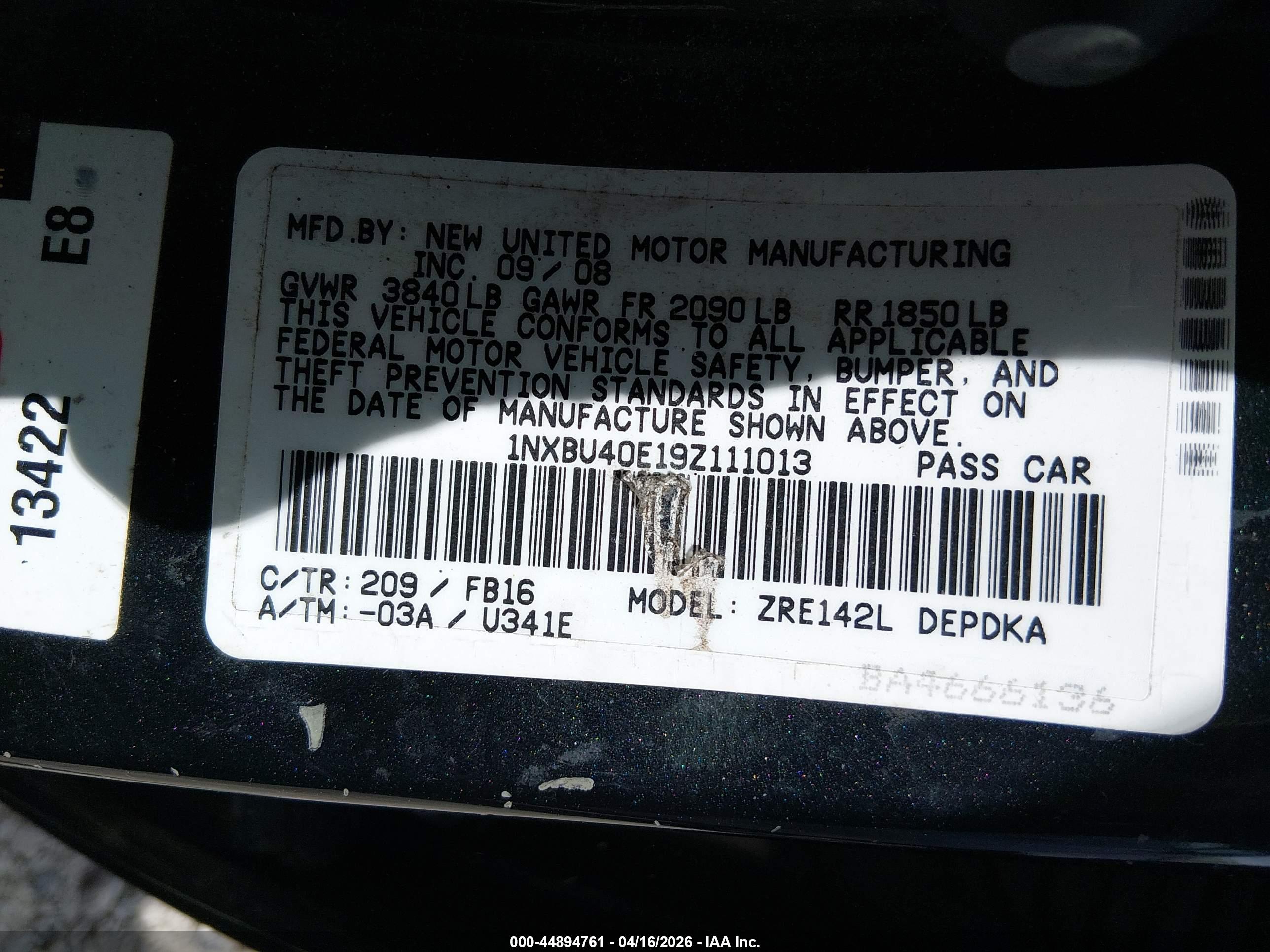 TOYOTA COROLLA image 9