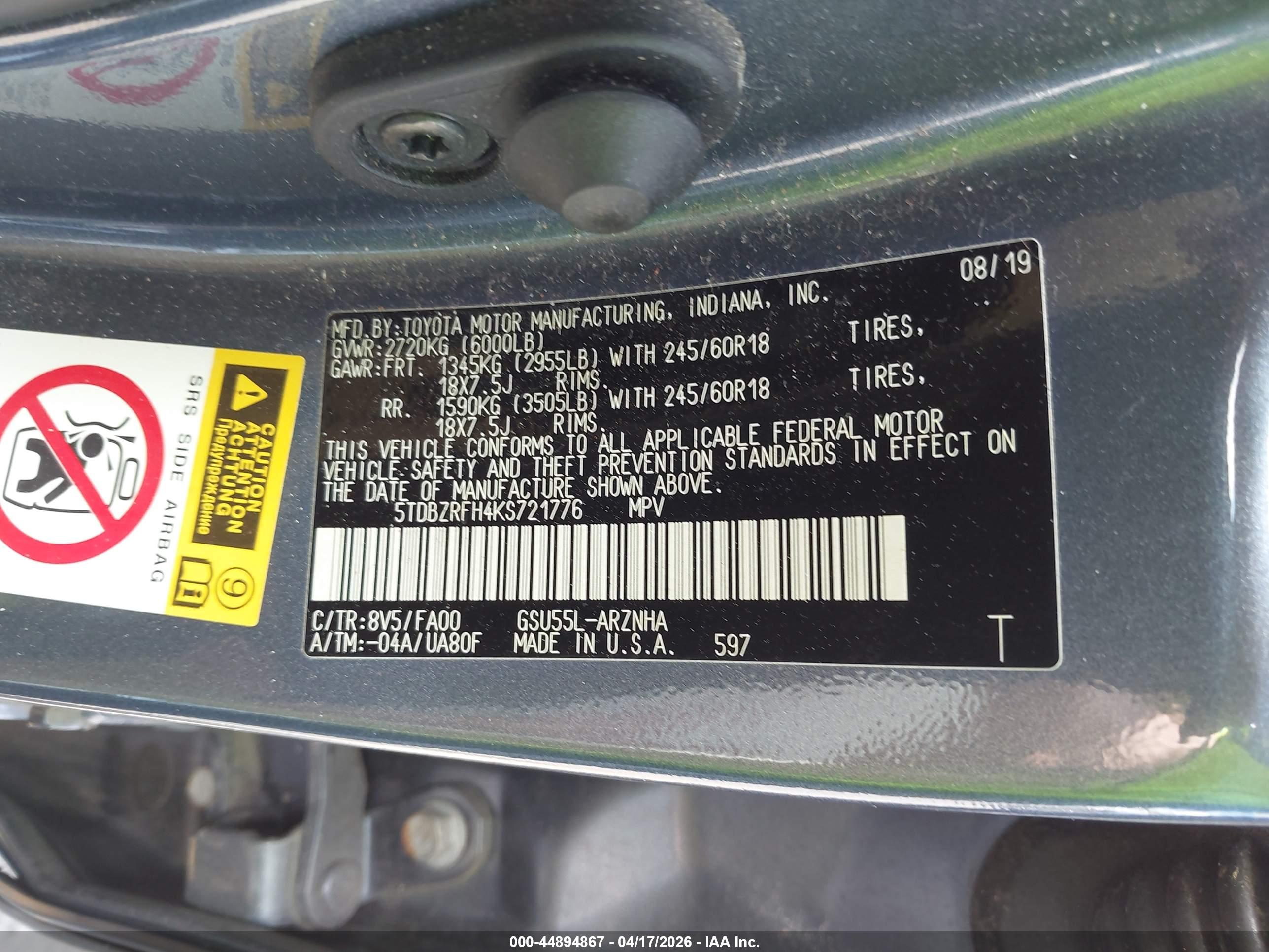 TOYOTA HIGHLANDER image 9