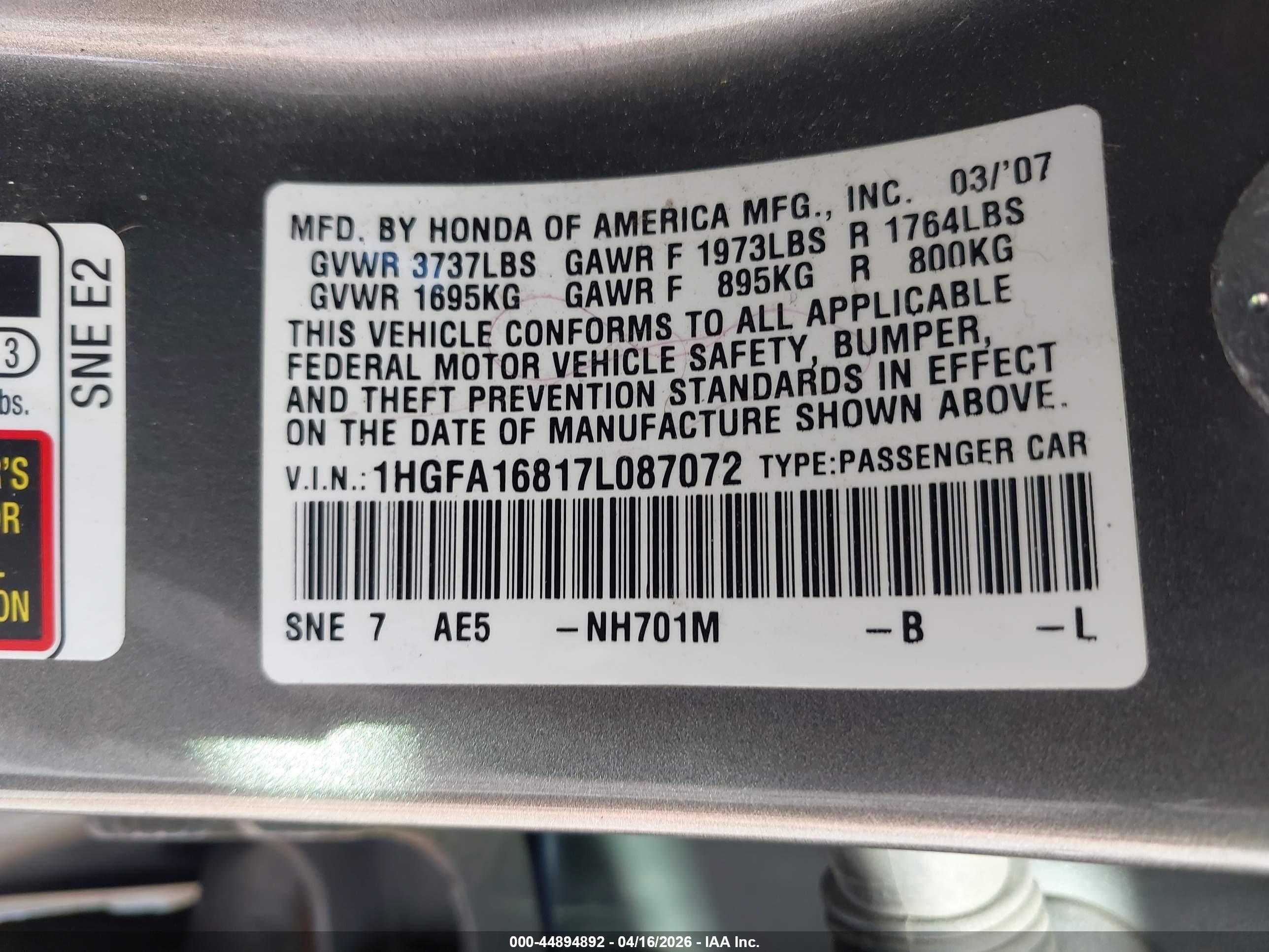 HONDA CIVIC image 9