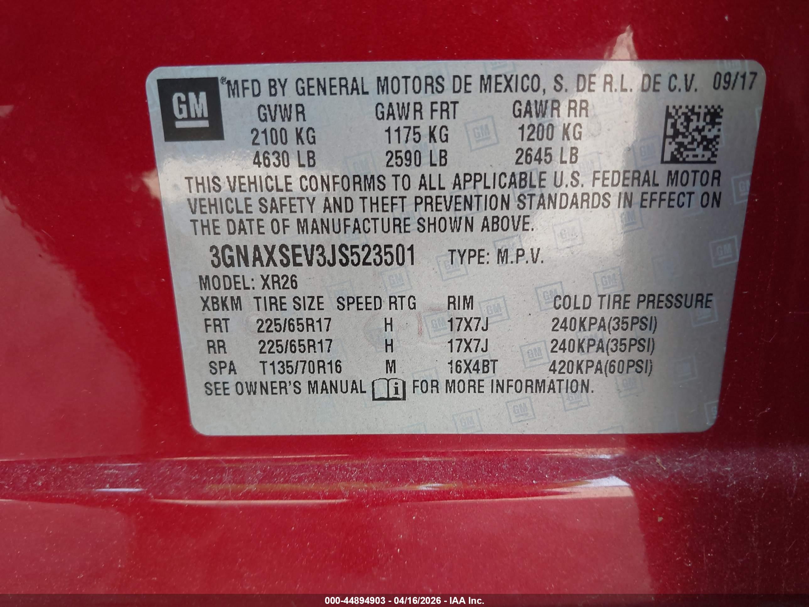 CHEVROLET EQUINOX image 9