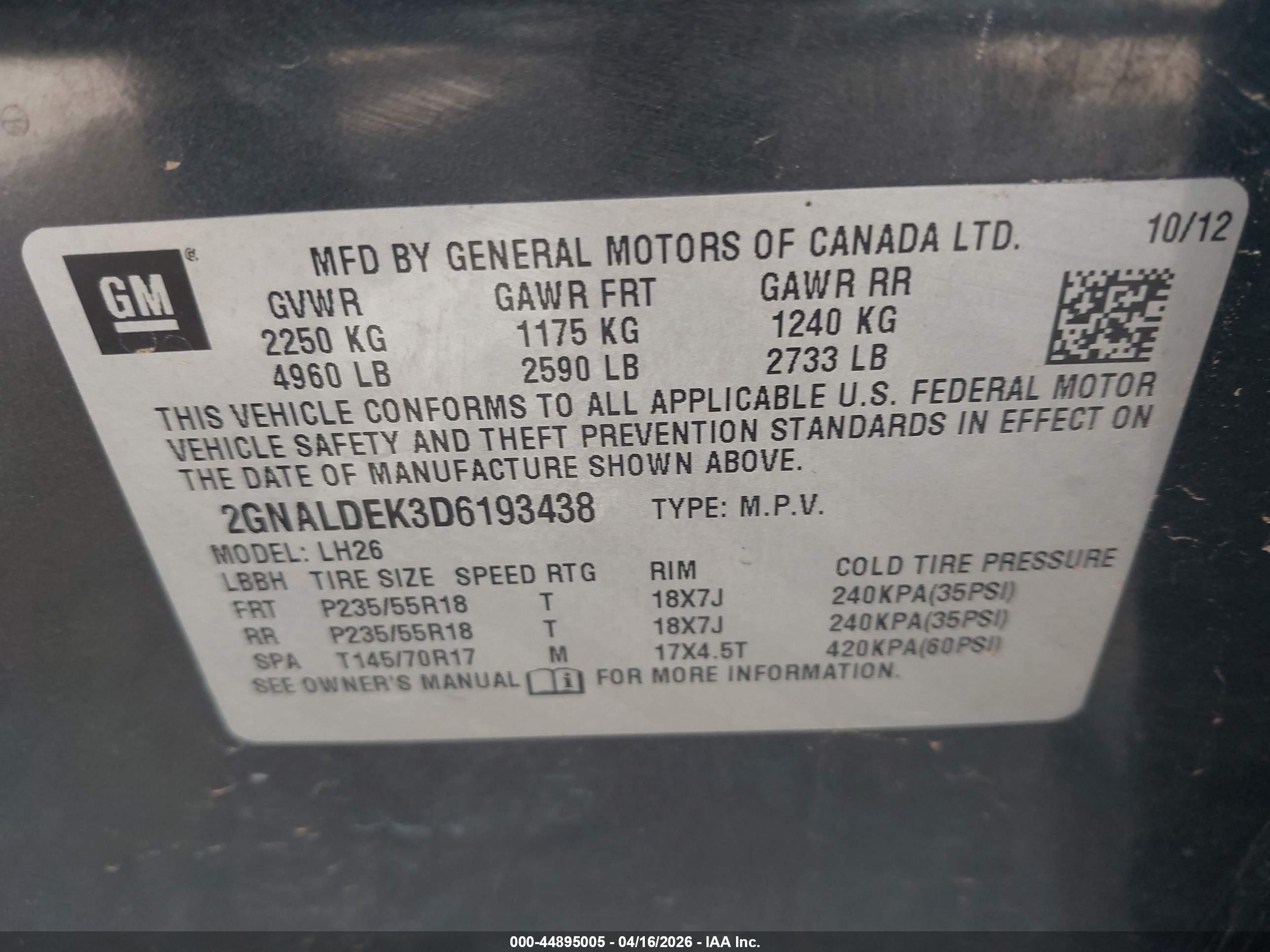 CHEVROLET EQUINOX image 9