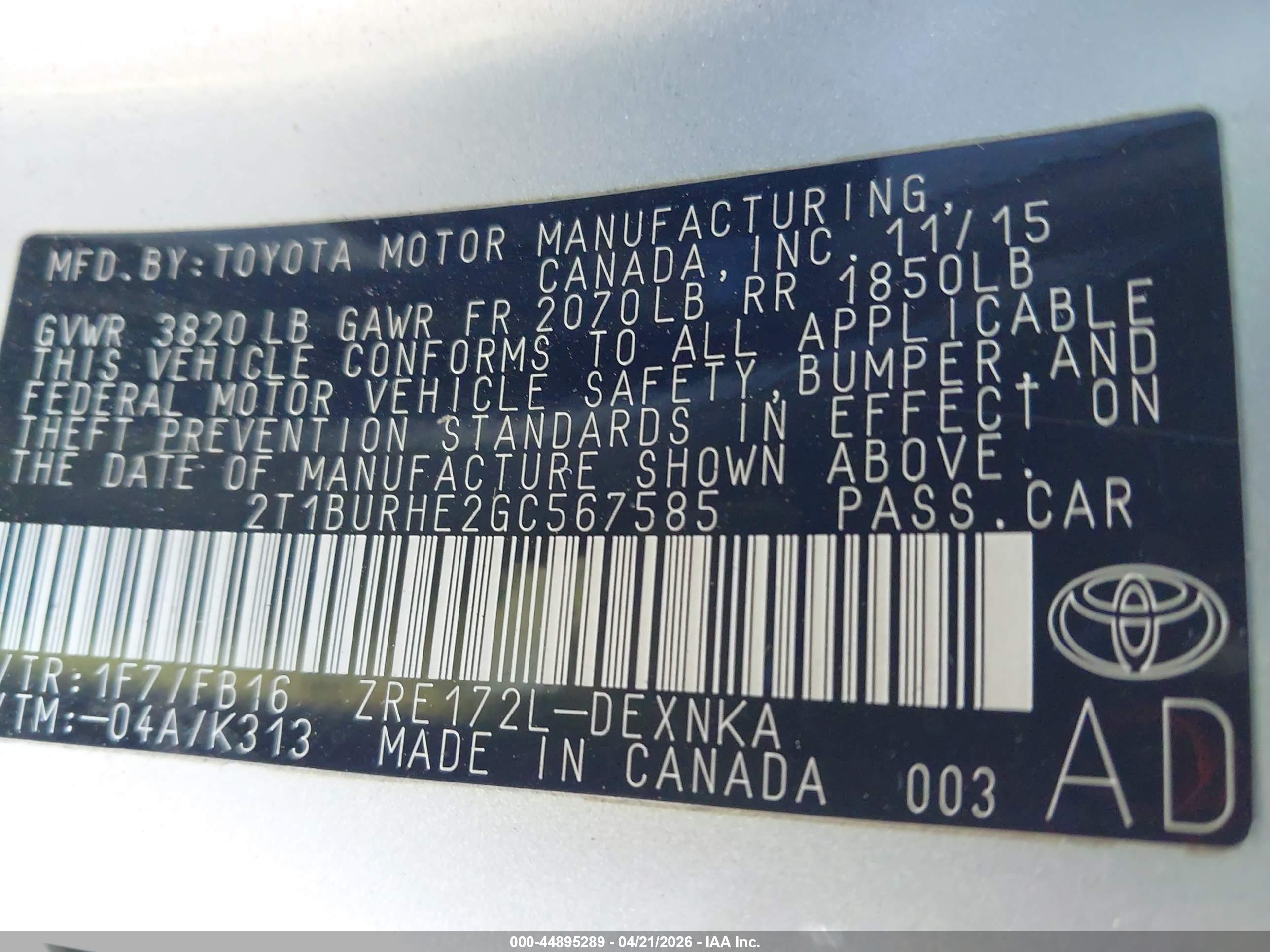 TOYOTA COROLLA image 9