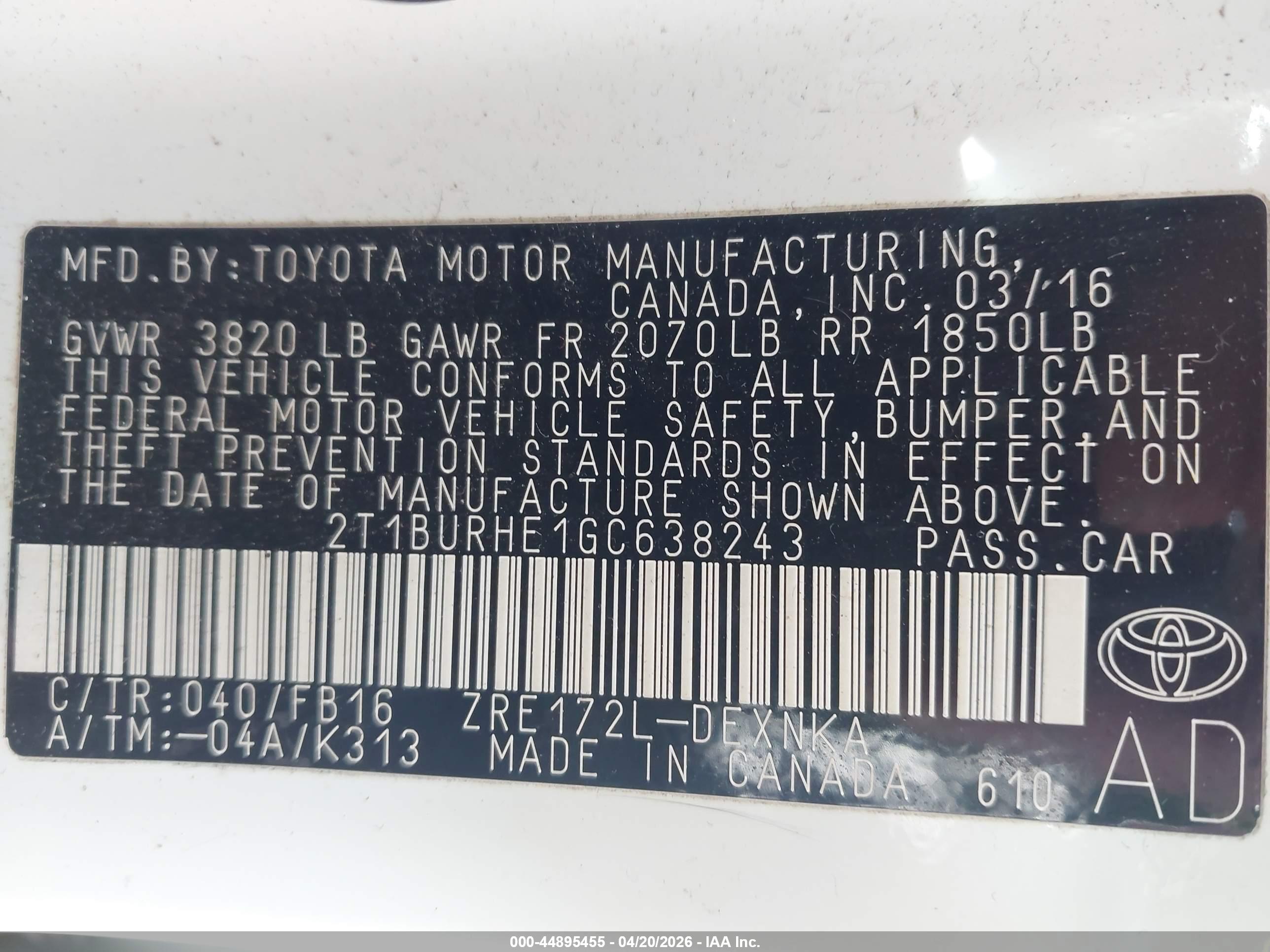 TOYOTA COROLLA image 9