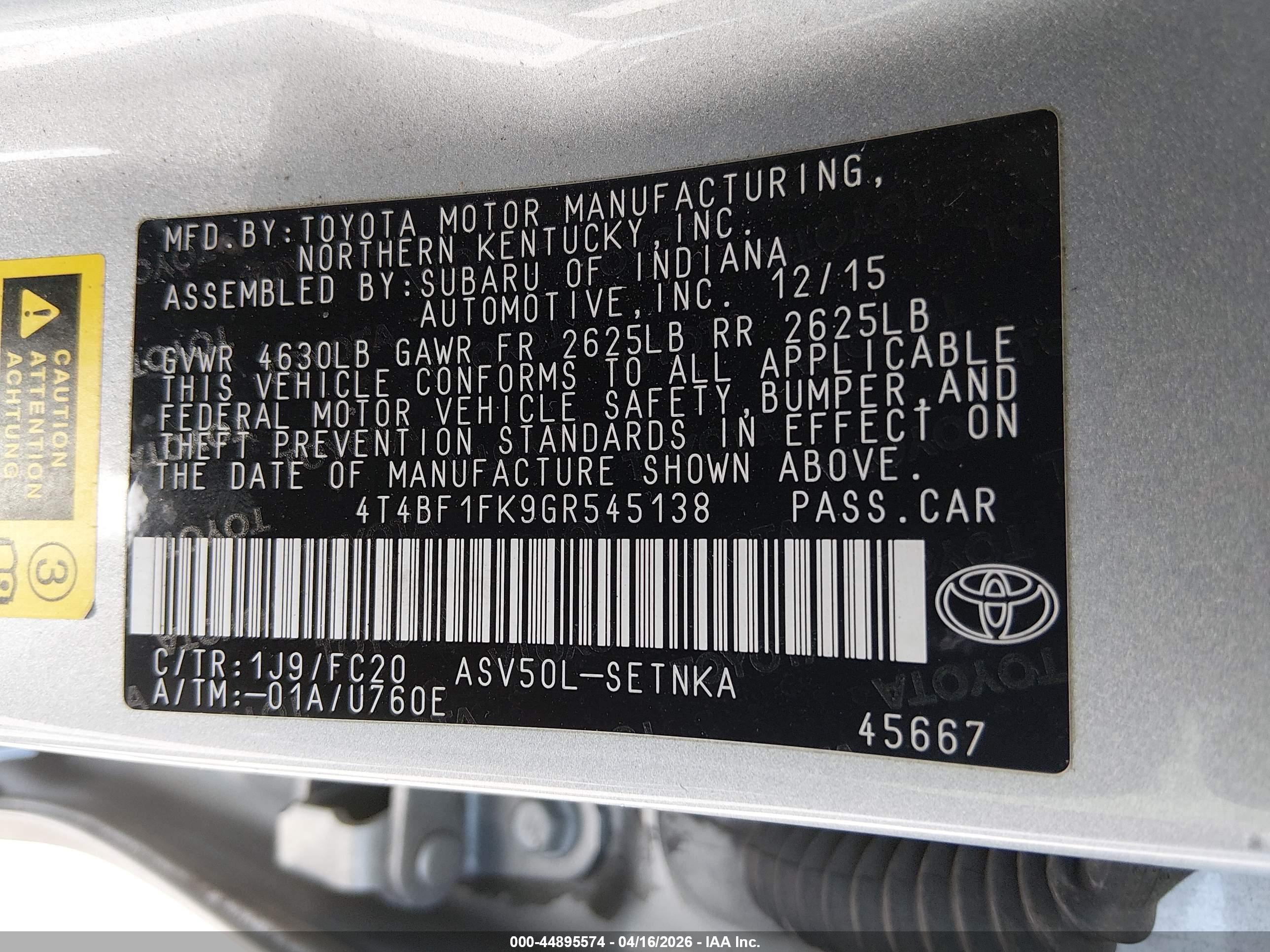 TOYOTA CAMRY image 9