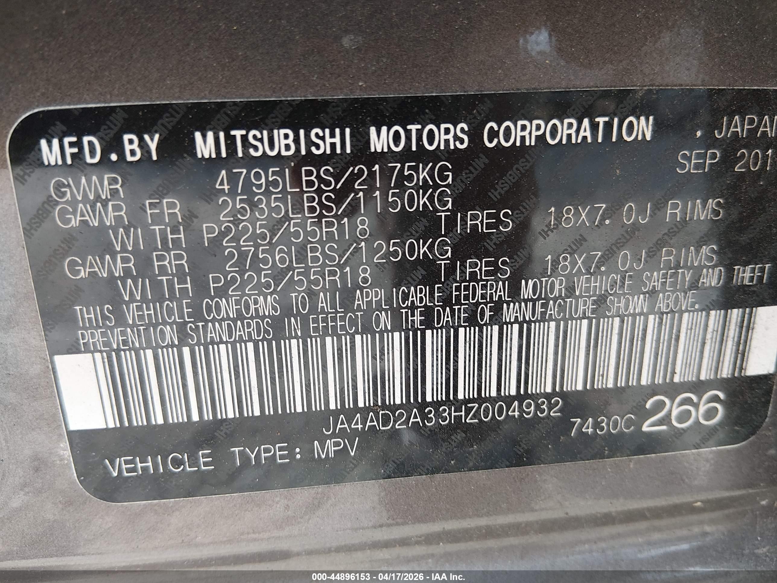 MITSUBISHI OUTLANDER image 9
