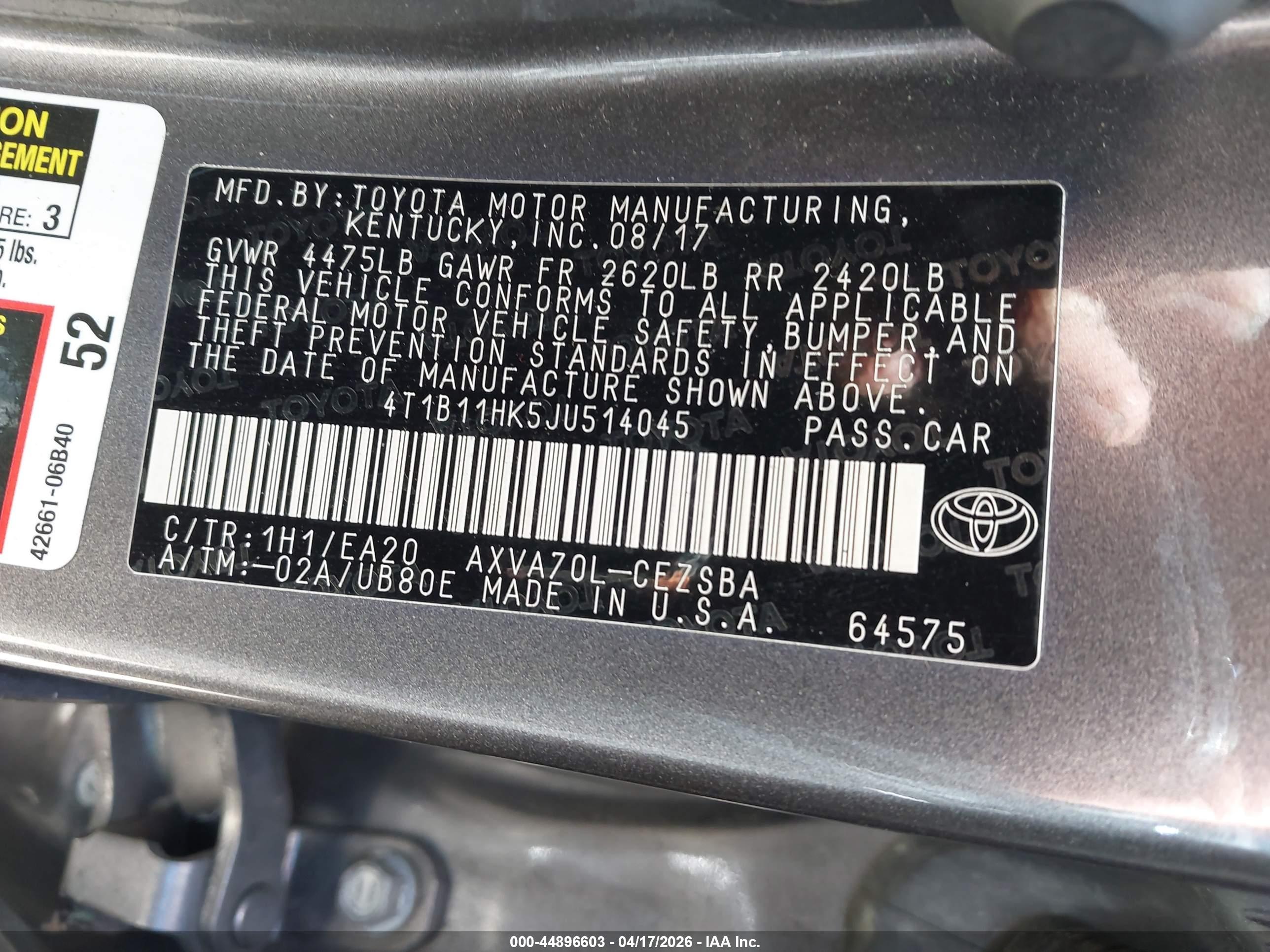 TOYOTA CAMRY image 9