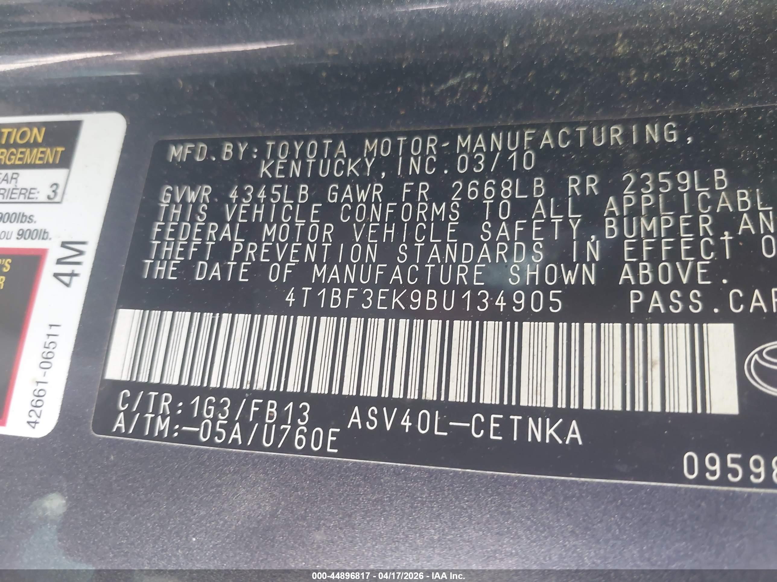 TOYOTA CAMRY image 9