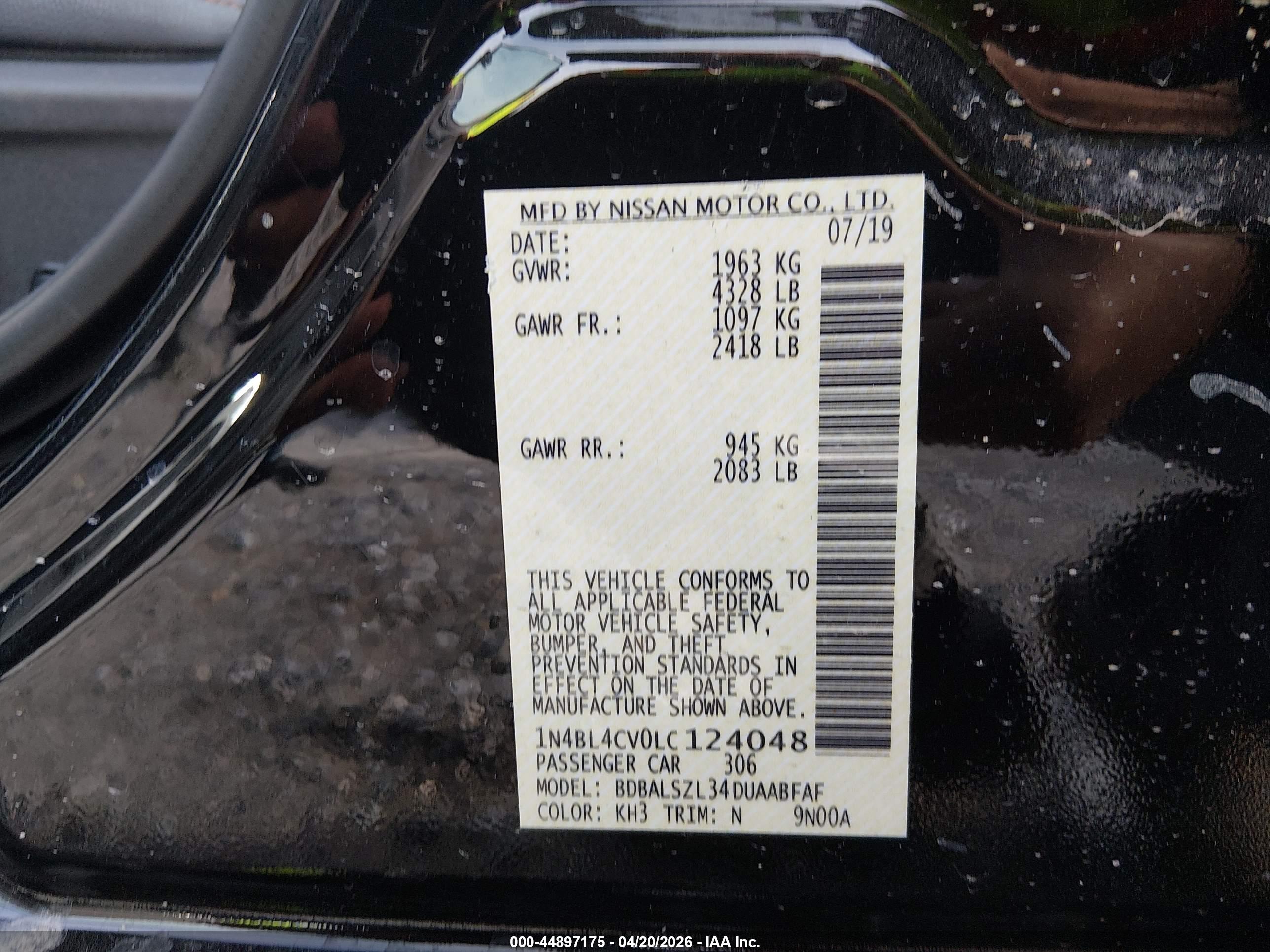 NISSAN ALTIMA image 9