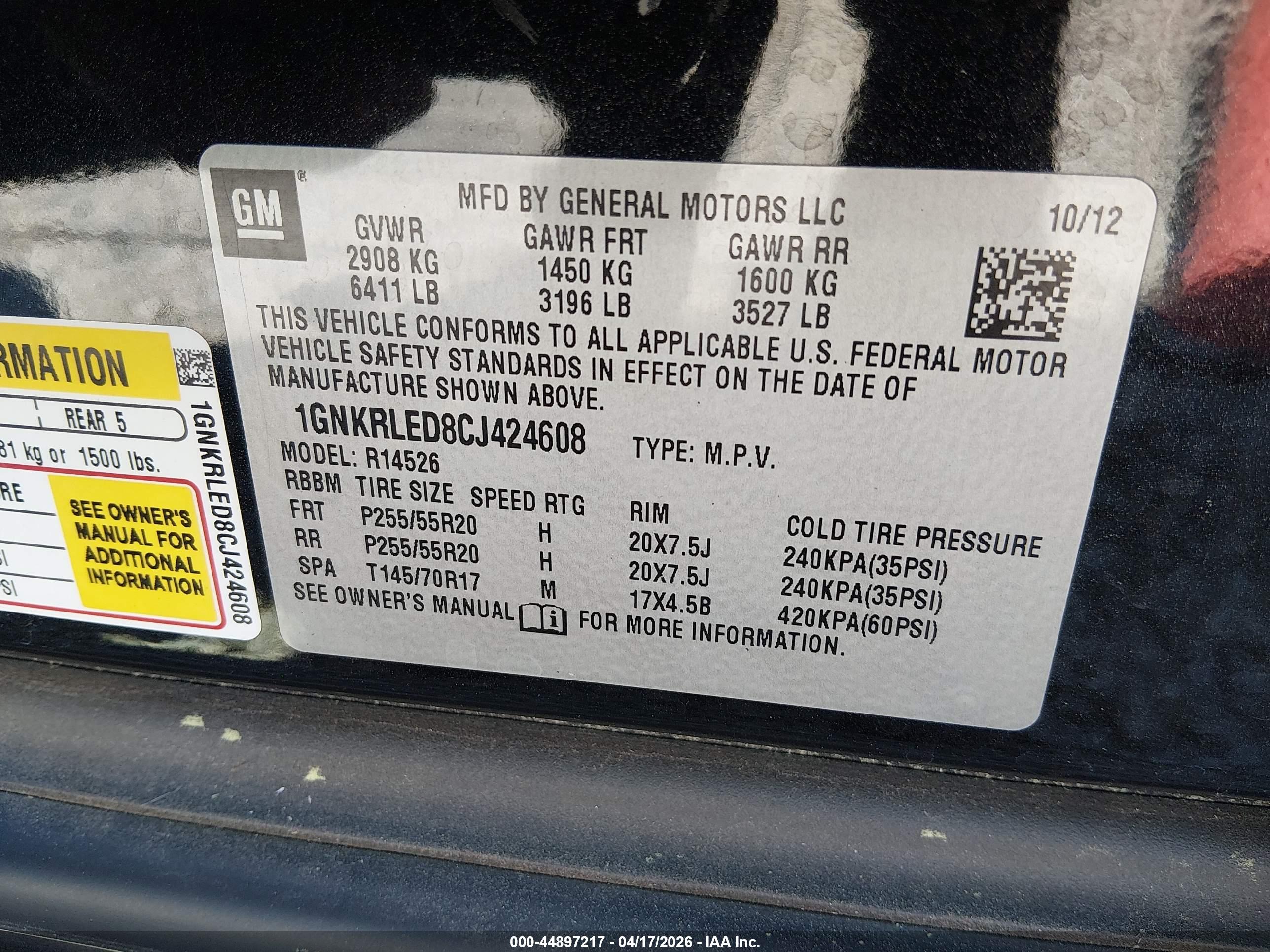CHEVROLET TRAVERSE image 9