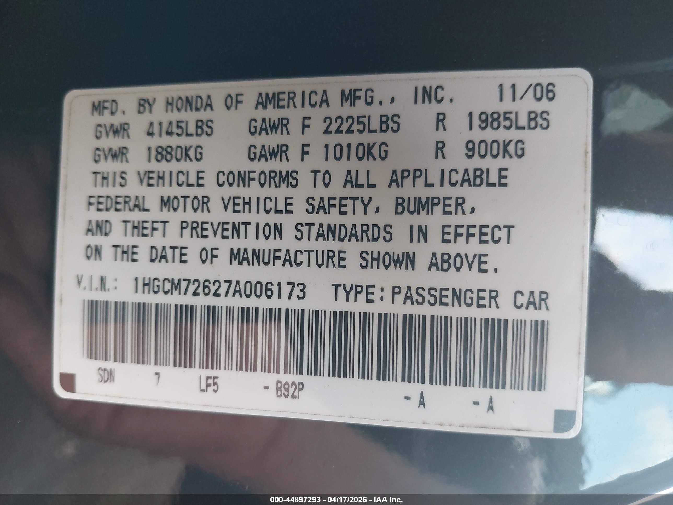 HONDA ACCORD image 9