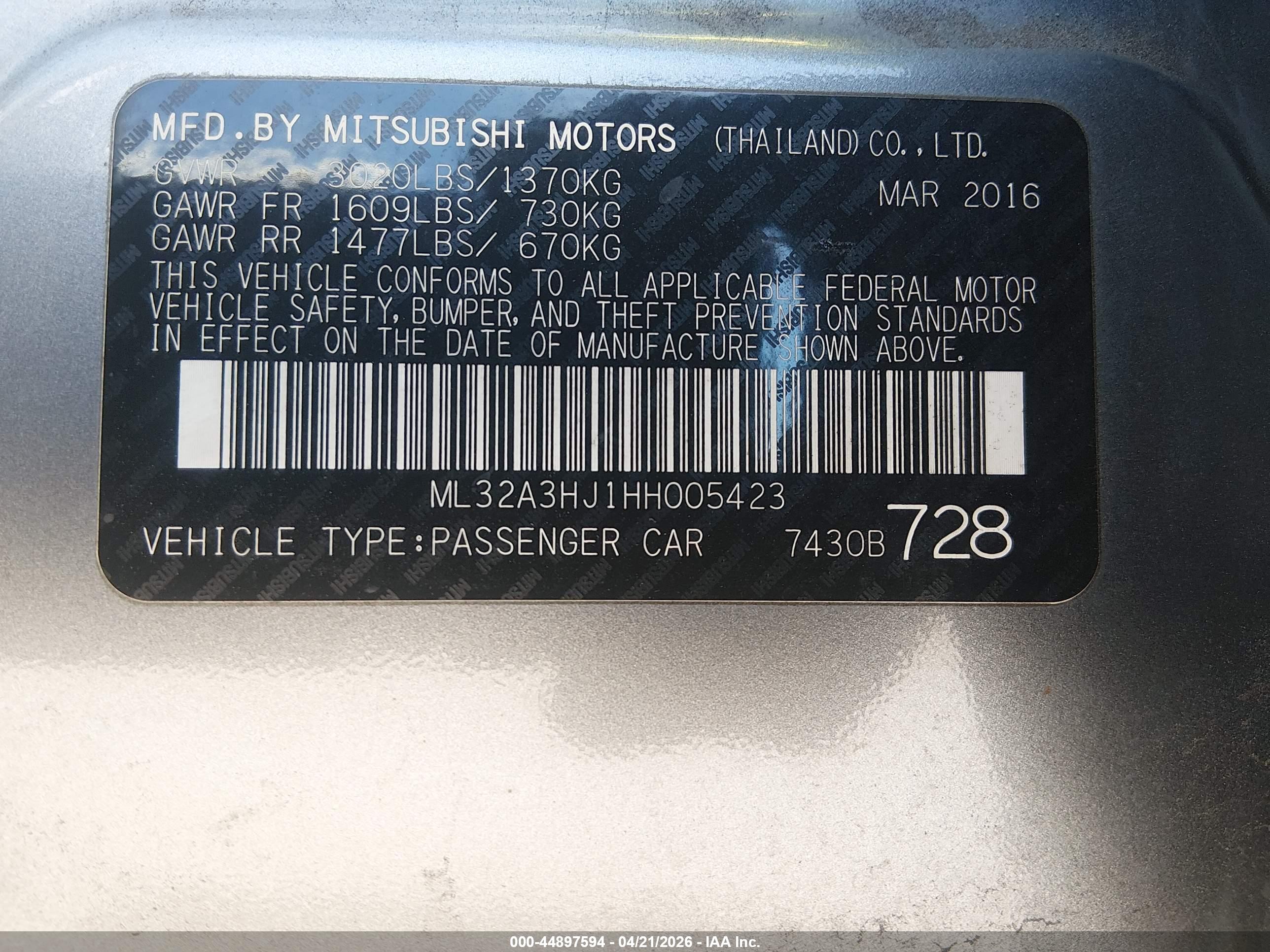 MITSUBISHI MIRAGE image 9