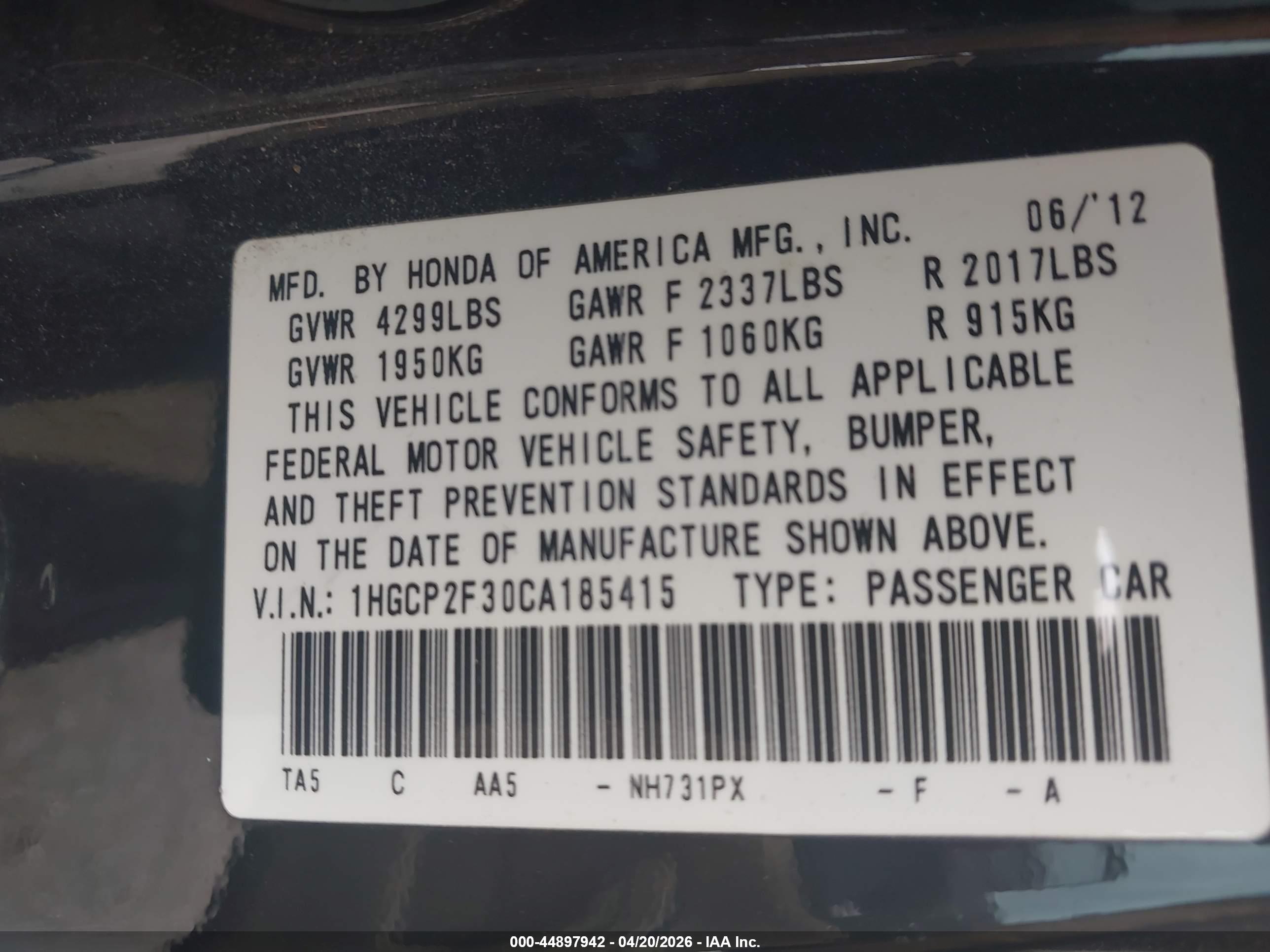 HONDA ACCORD image 9