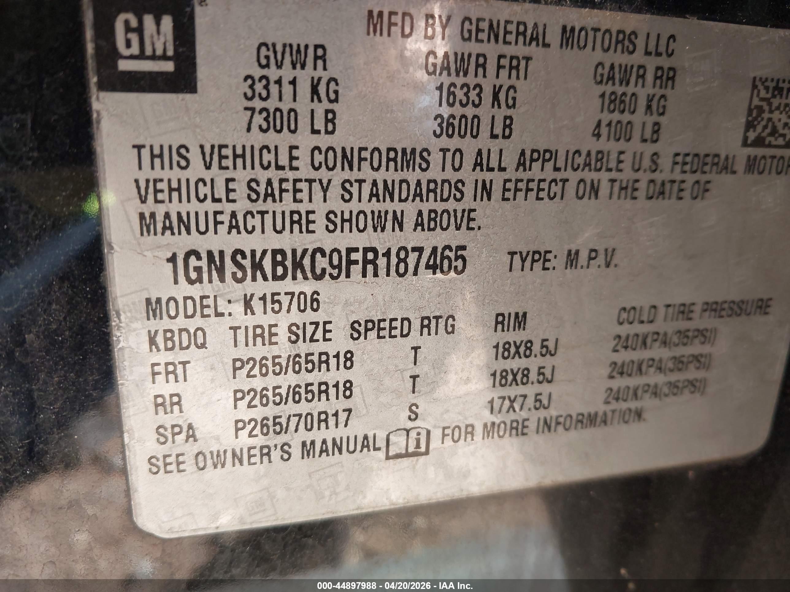 CHEVROLET TAHOE image 9