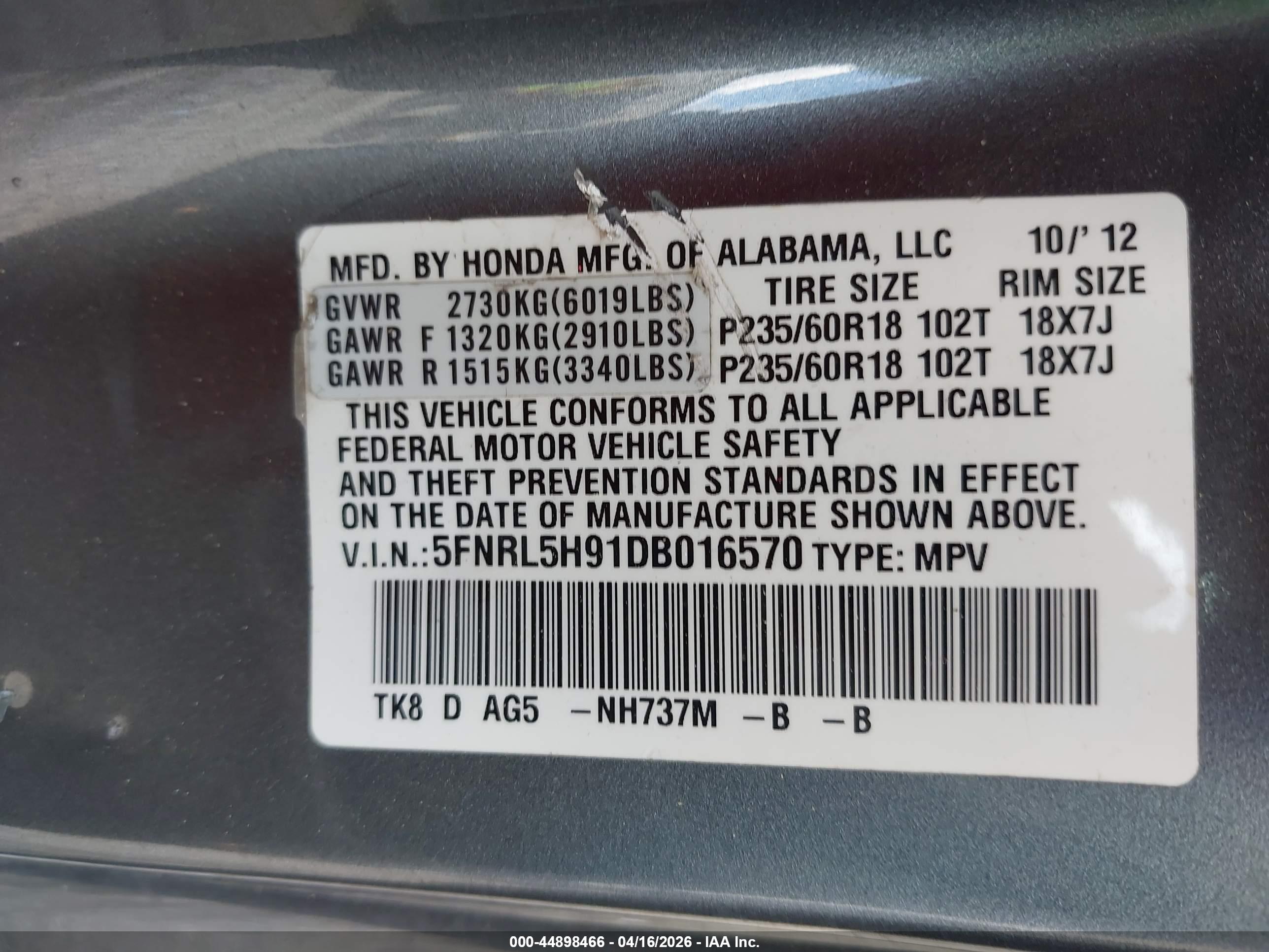 HONDA ODYSSEY image 9