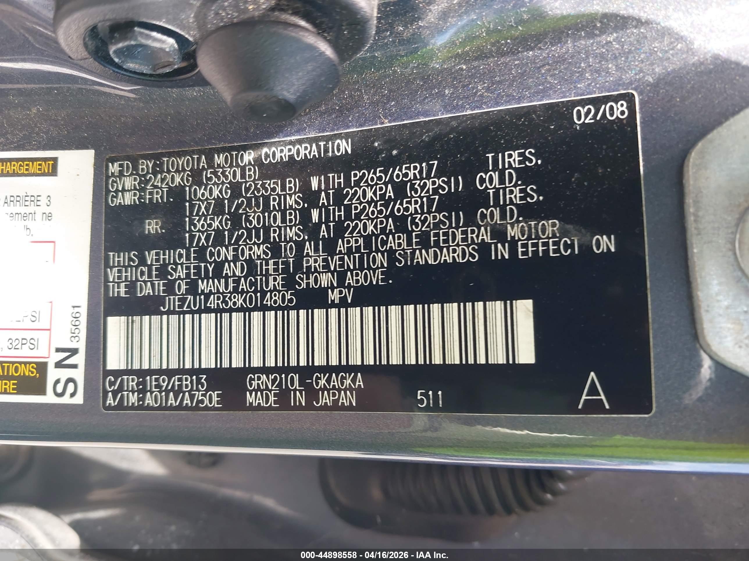 TOYOTA 4RUNNER image 9