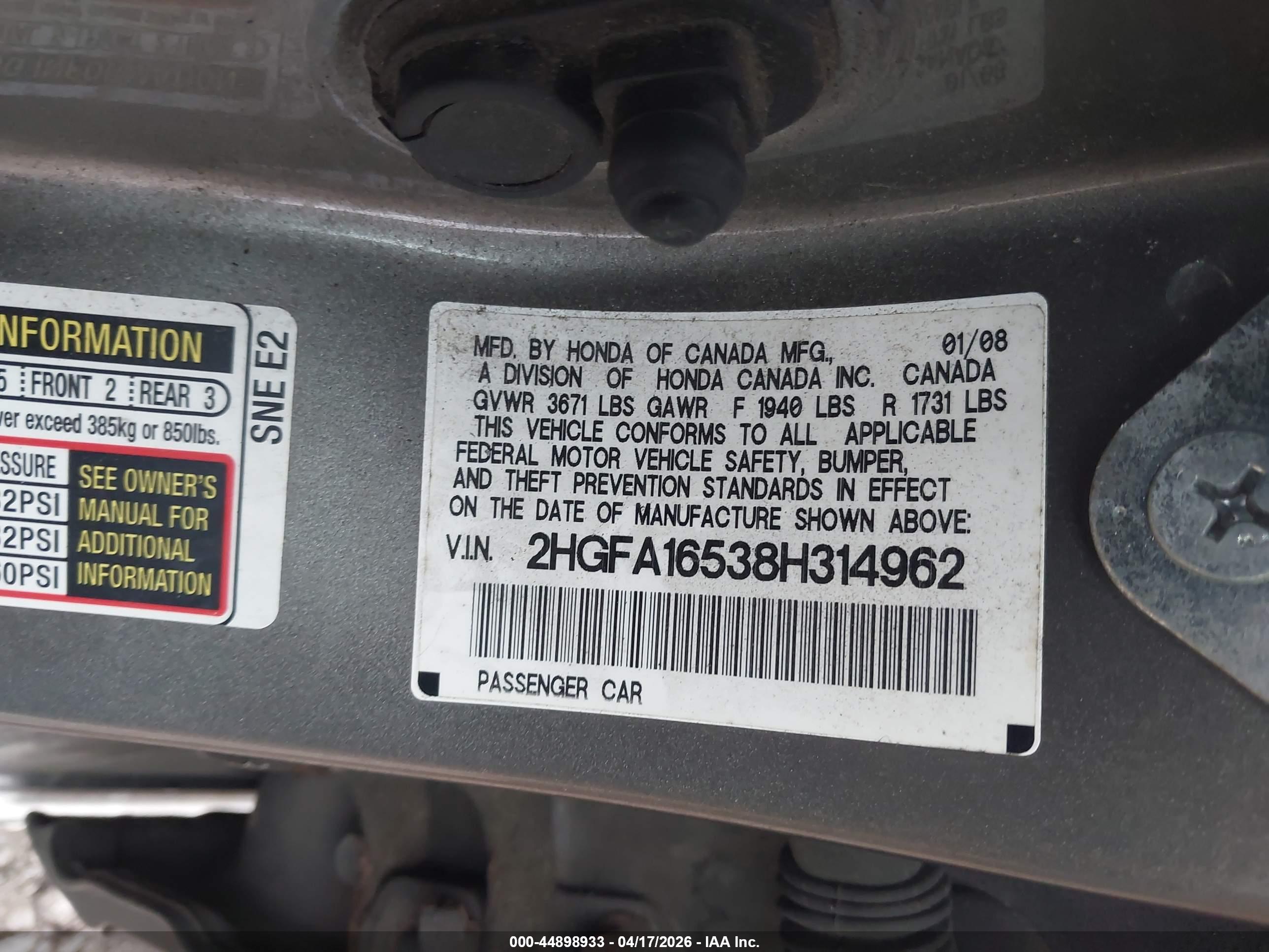 HONDA CIVIC image 9