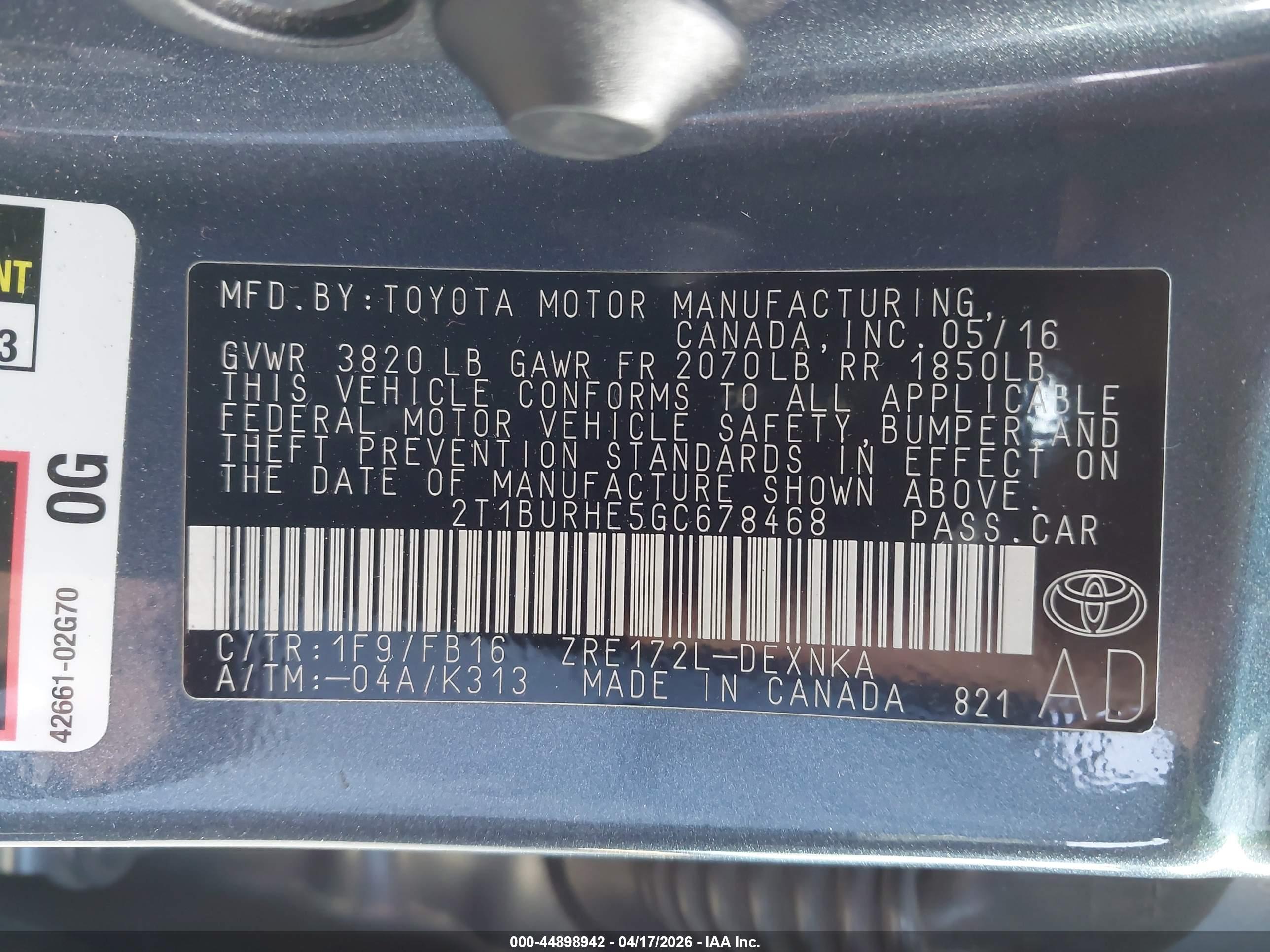 TOYOTA COROLLA image 9