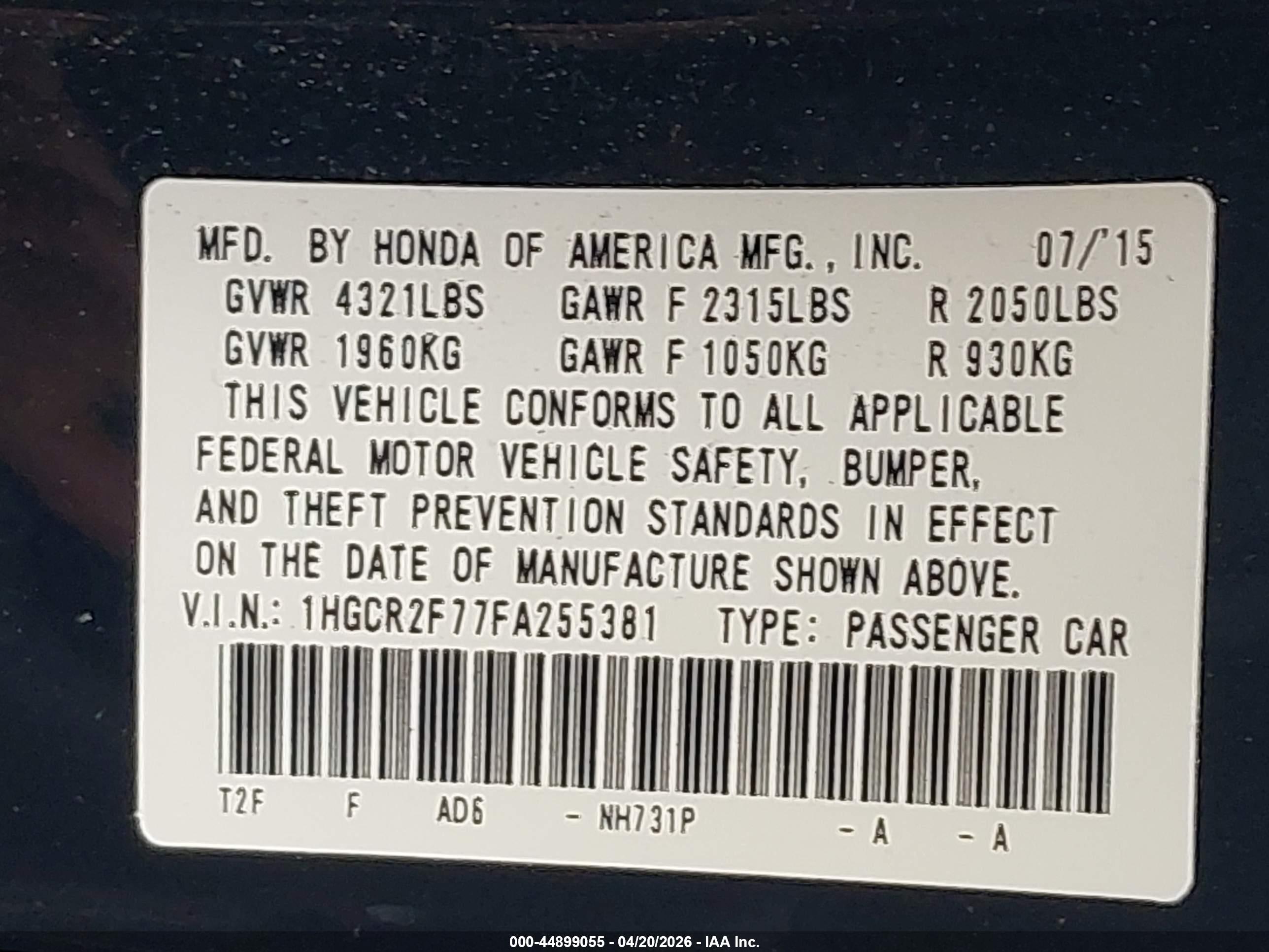 HONDA ACCORD image 9