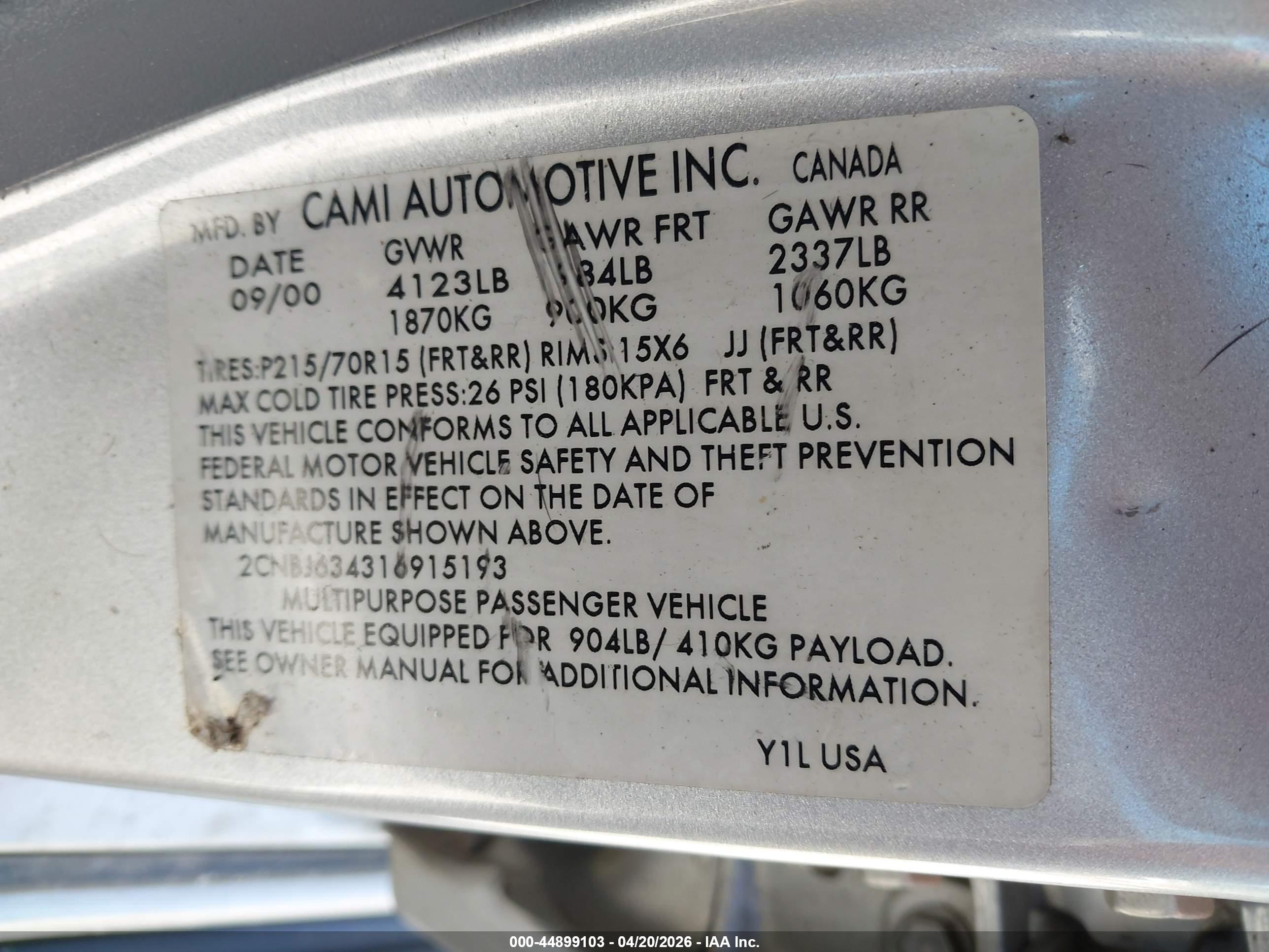 CHEVROLET TRACKER image 9