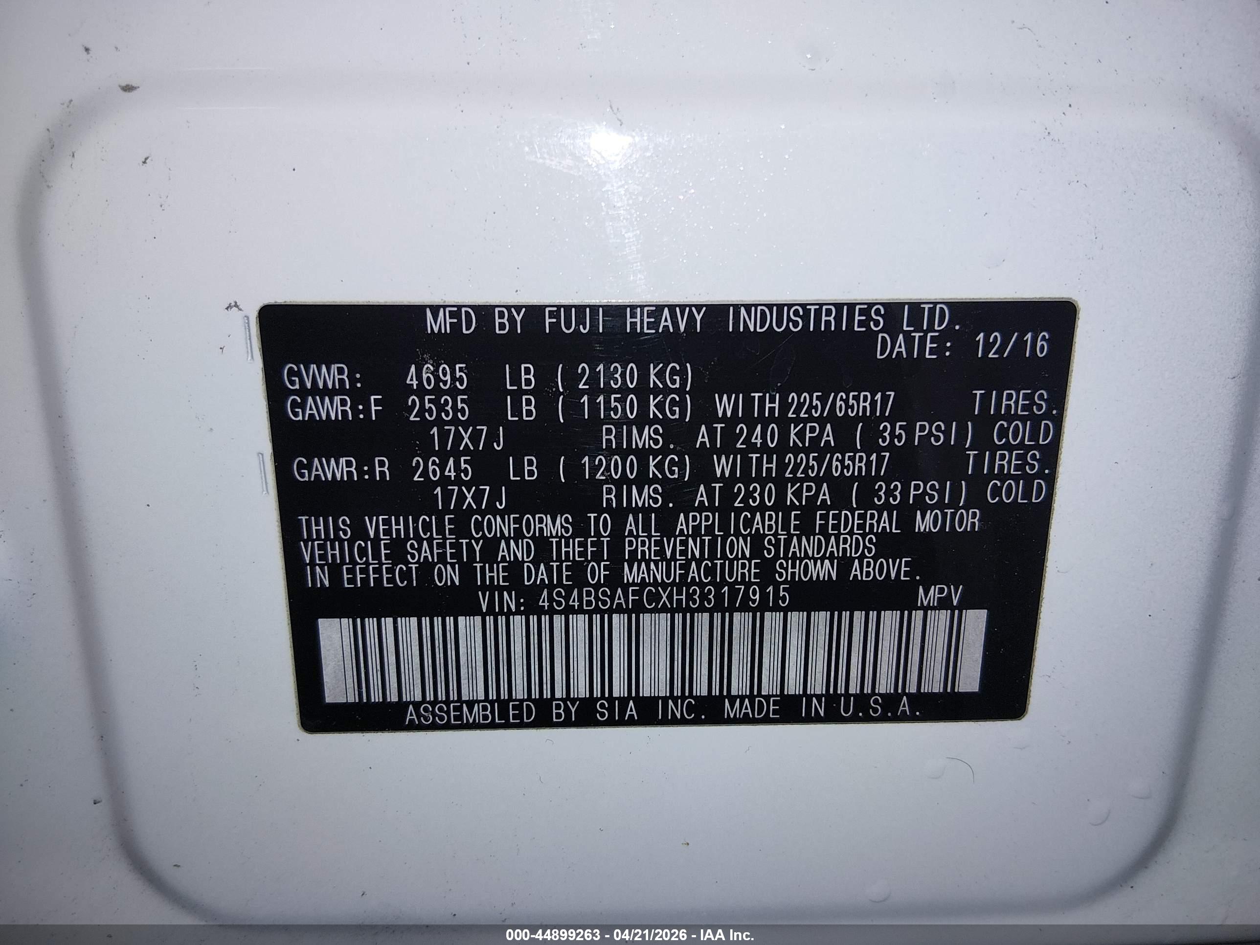 SUBARU OUTBACK image 9